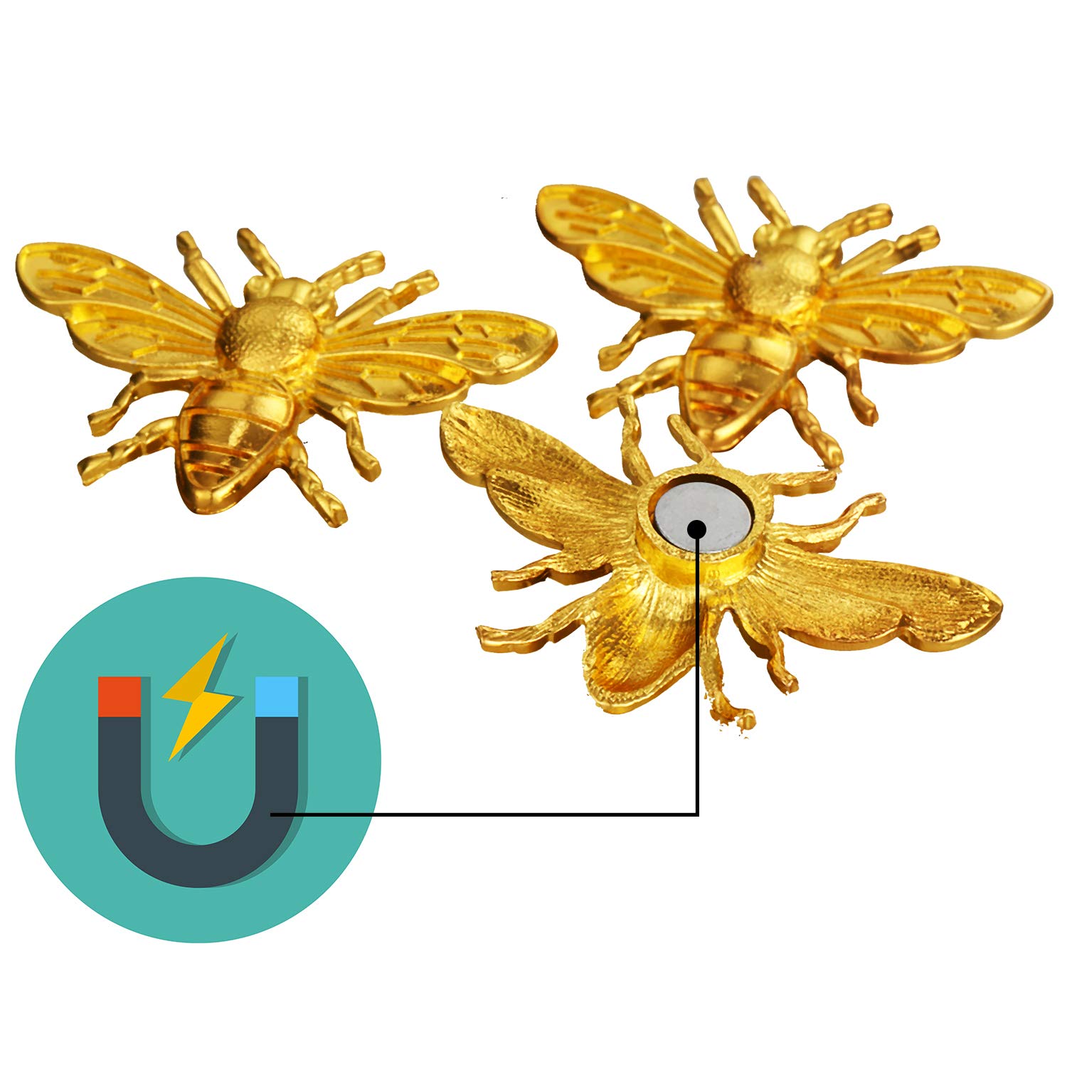 12Pcs Cute Bee Refrigerator Magnets - Adorable Honeybee Fridge & Whiteboard Decor for Office, Kitchen, Home - Perfect for Notes, Photos & Organizing (Bumblebee Theme)