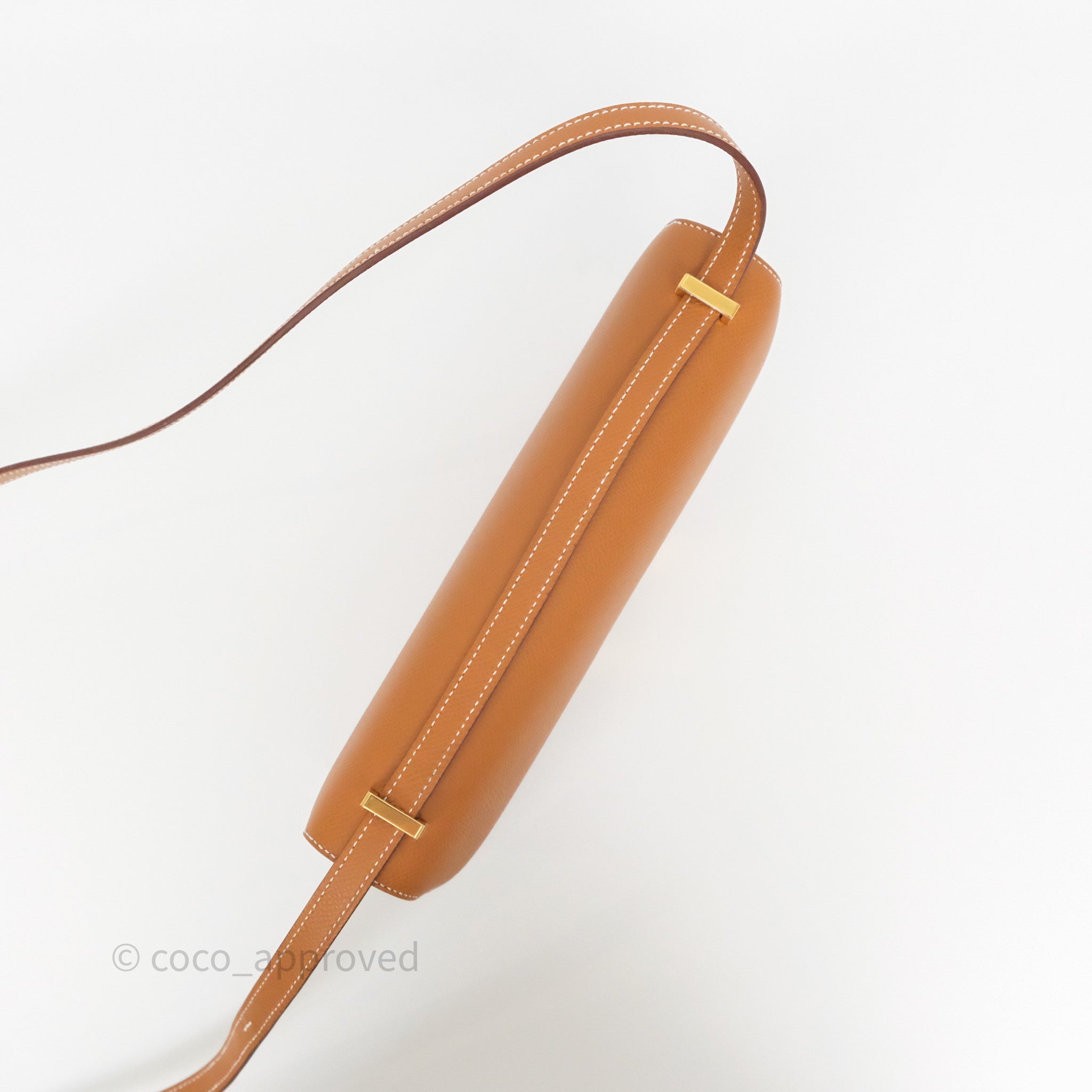 Authentic Hermès Constance Elan 37 Bag in Gold Epsom Leather with Gold Hardware - Luxury Designer Handbag for Women | Perfect for Evening Events, Parties & Special Occasions