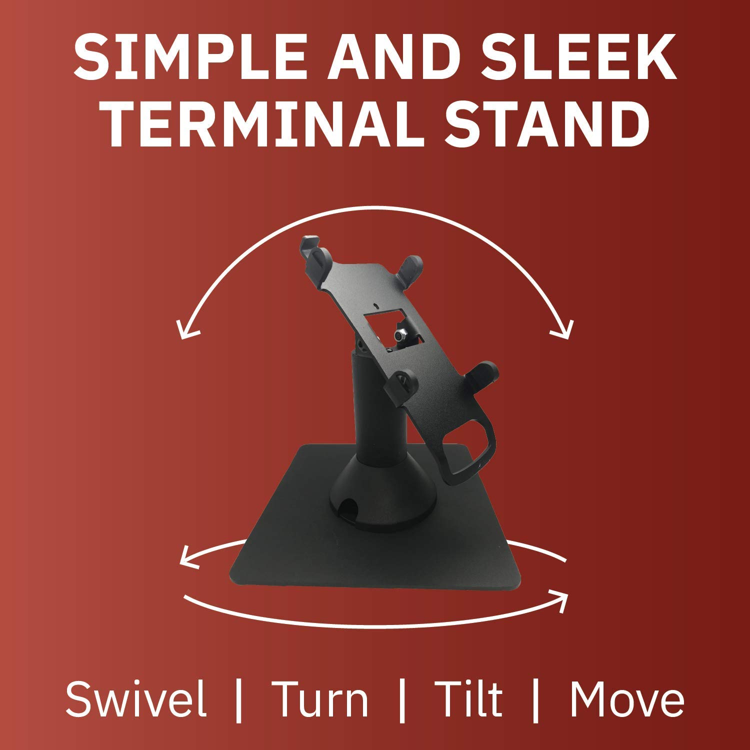 Freestanding Swivel & Tilt Stand for Ingenico IPP310/315/320/350 Payment Terminals - Adjustable Countertop POS Display for Retail Stores & Restaurants