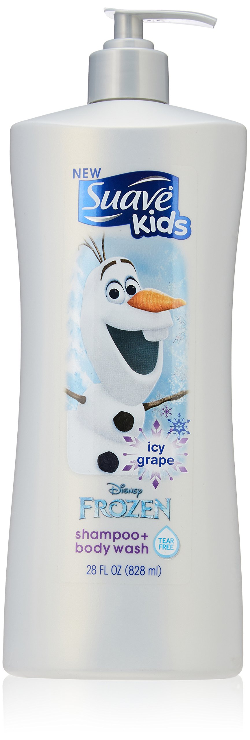 Suave Kids Shampoo & Body Wash - Disney Frozen Olaf Icy Grape Scent, 28 oz | Gentle 2-in-1 Formula for Soft Hair & Skin | Perfect for Bath Time & Travel