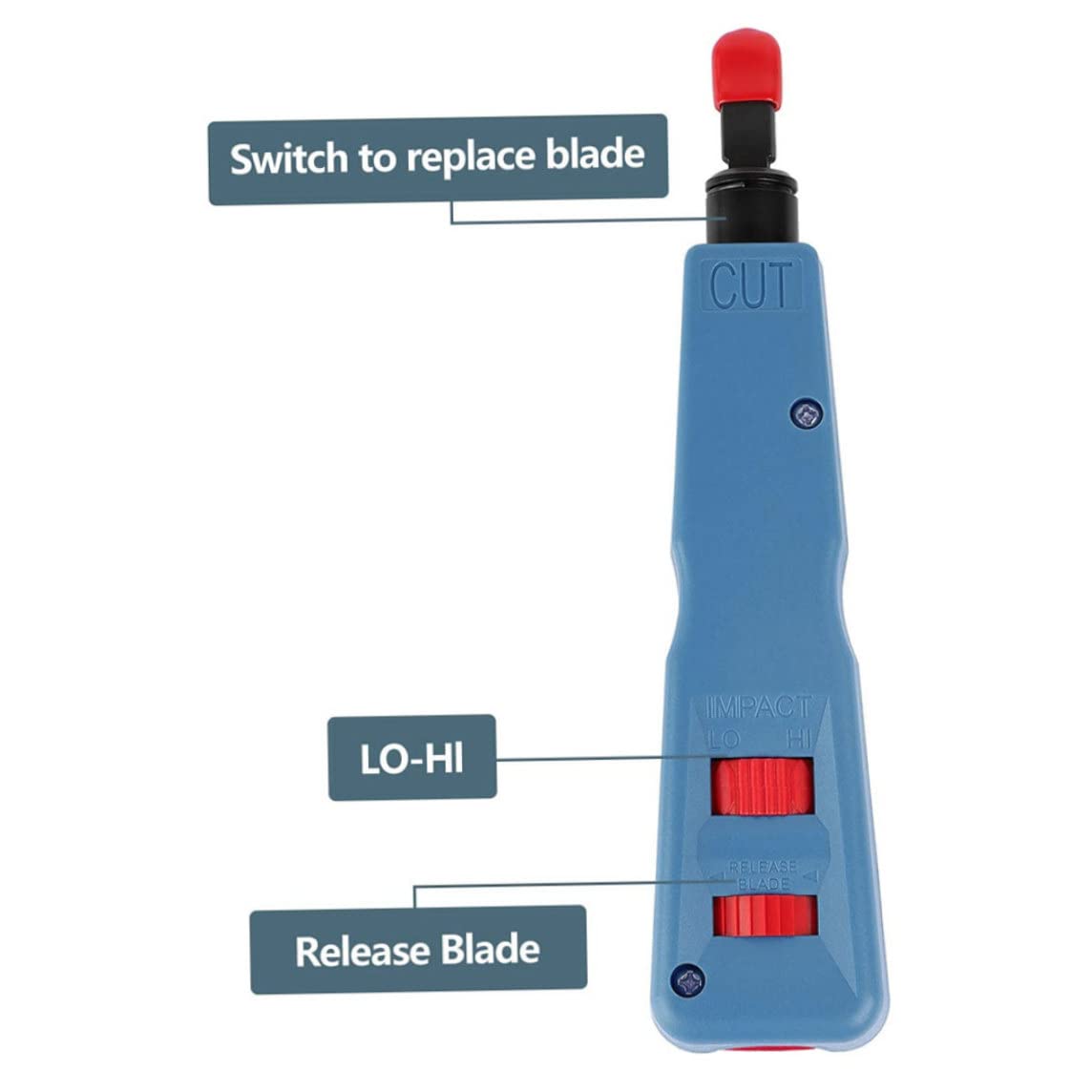 Professional Impact Punch Down Tool for Ethernet Cables - RJ45 Network Wire Terminal Insertion Tool with Data Protection Sleeve | Ideal for Network Installations, Data Centers & Telecom Wiring