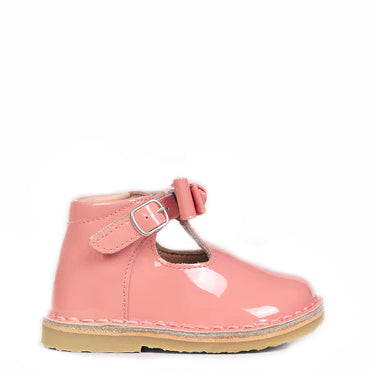 Petit Nord Patent Leather Baby Bow Shoes for Girls - Soft & Comfortable First Walkers - Perfect for Special Occasions, Parties & Photo Shoots