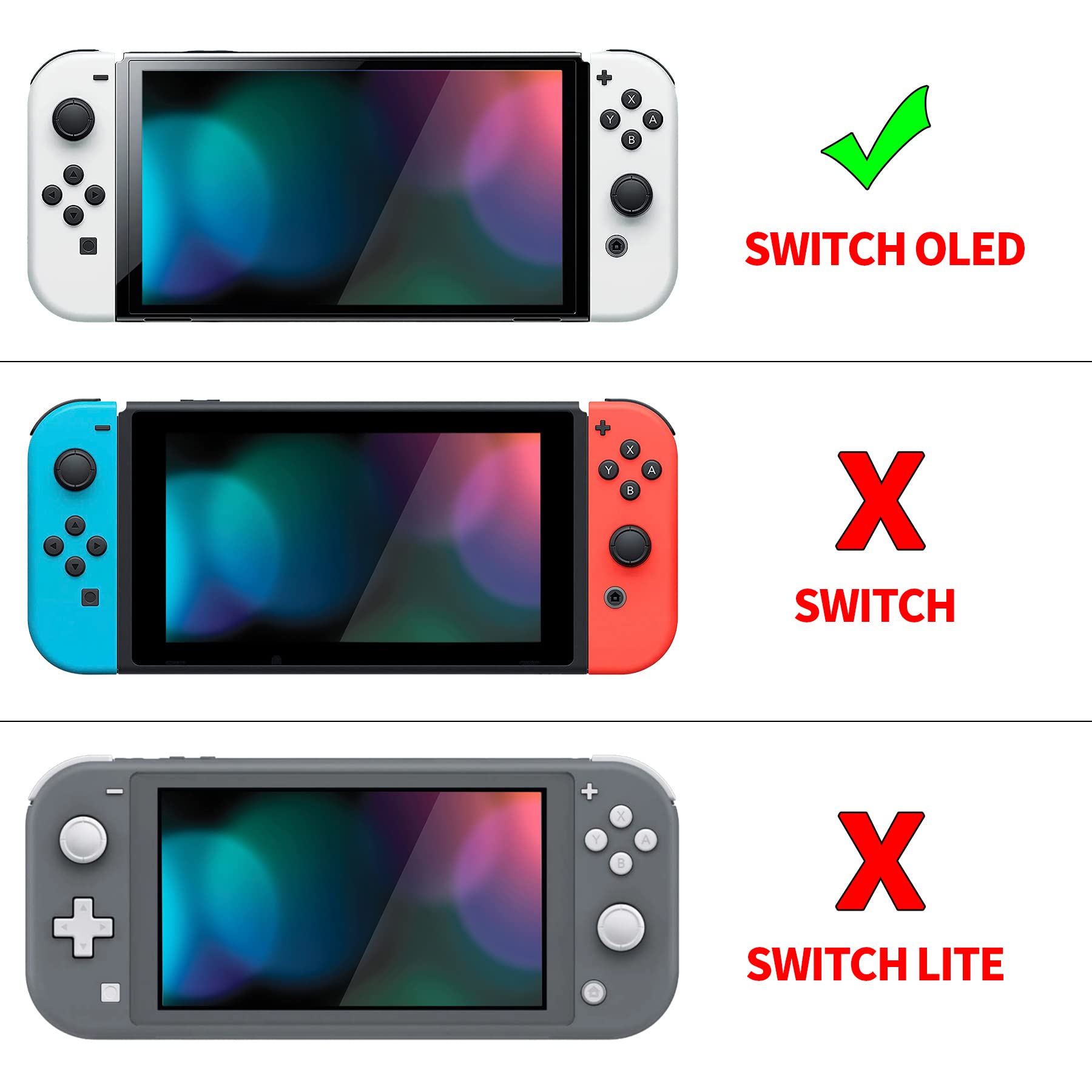 PlayVital Protective Case for Nintendo Switch OLED - Shockproof Cover with Joystick Caps & Button Protectors | Christmas Gift Box | Perfect for Travel, Gaming Parties & Daily Storage
