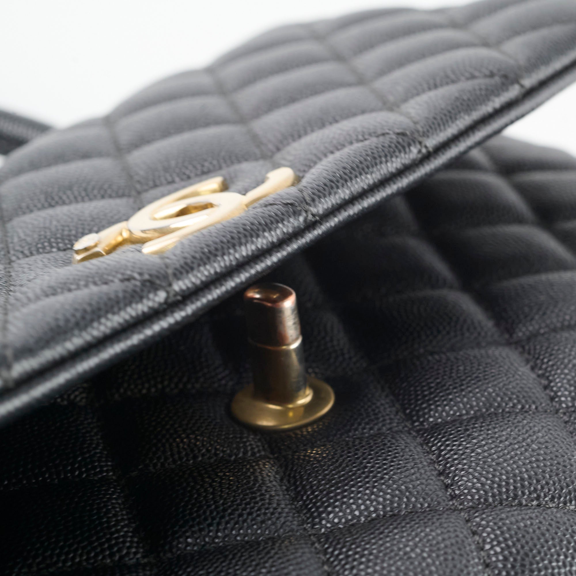 Chanel Medium COCO Handle Bag in Black Caviar Leather - Perfect for Work, Evening Events & Luxury Fashion Accessories
