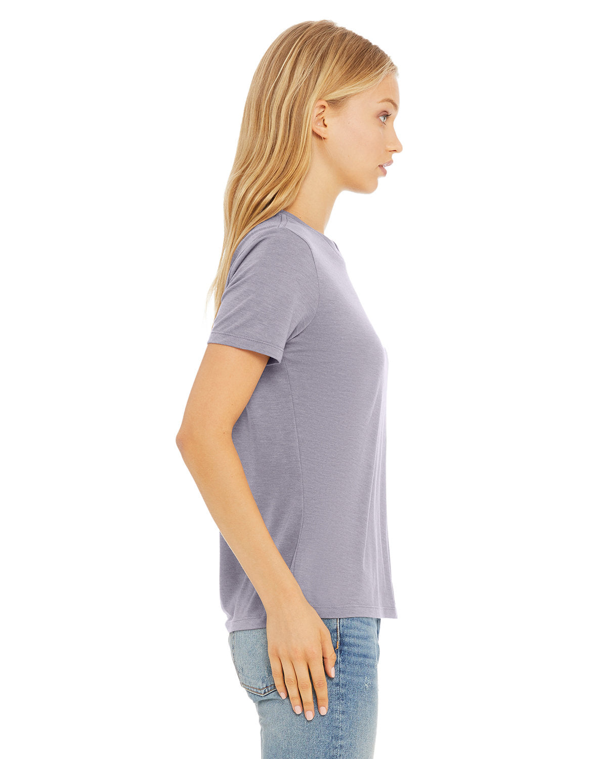 Bella + Canvas 6413 Women's Soft Relaxed Fit Tri-Blend Short Sleeve T-Shirt - Comfortable Casual Tee for Everyday Wear, Gym, and Outings