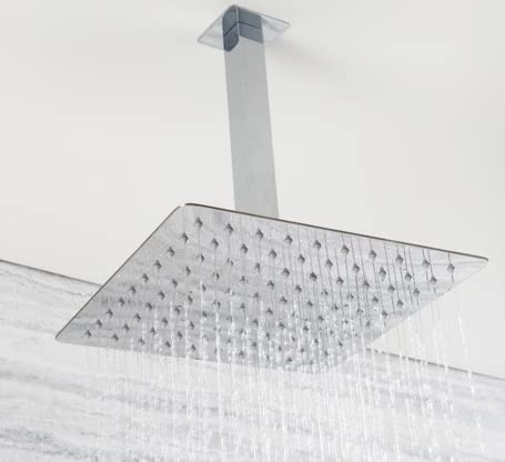 Stainless Steel Shower Extension Arm 60cm/23.62in - Adjustable Wall Mounted Shower Arm for Bathroom, Handheld Showerhead & Rainfall Shower - Perfect for Small Bathrooms, RV & Camping Use
