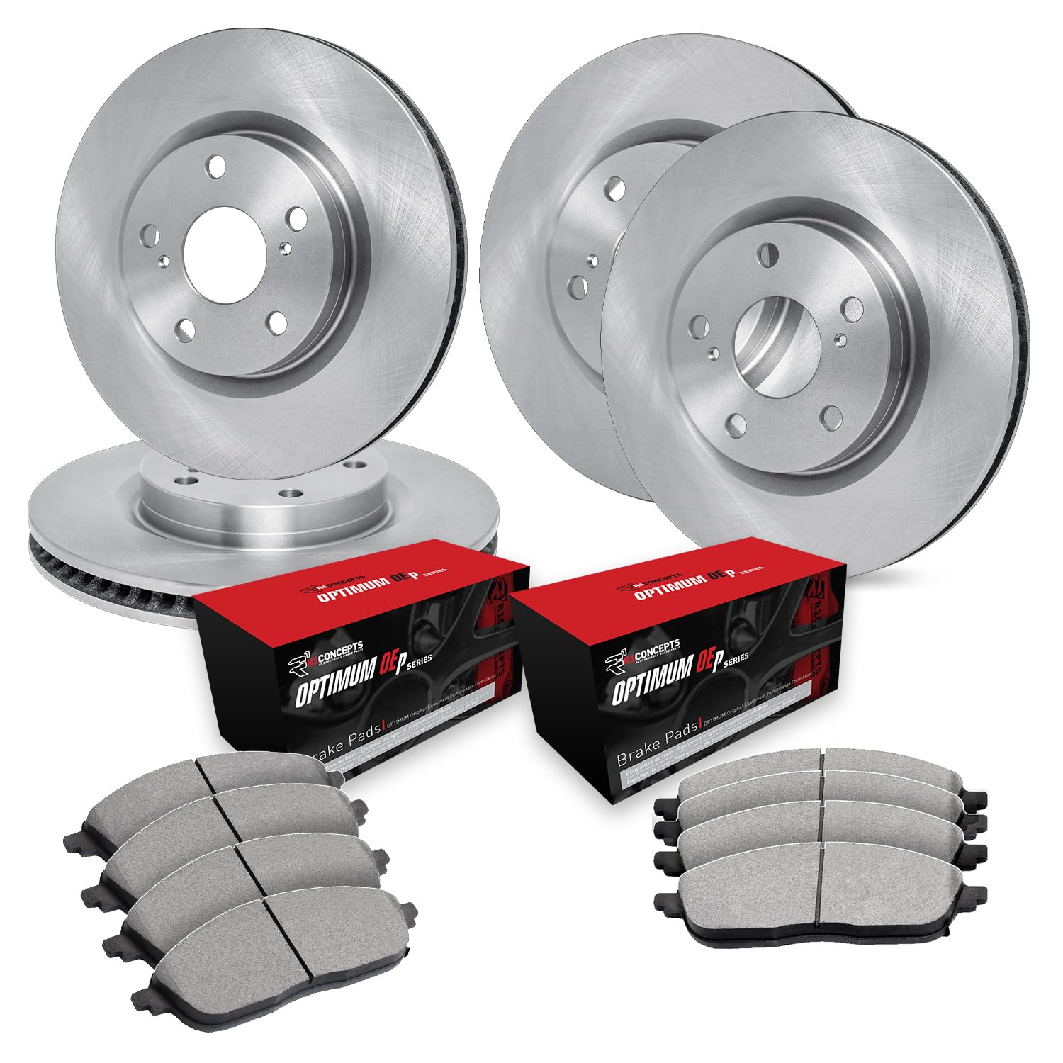 R1 Concepts Premium Front & Rear Brake Pads and Rotors Kit - OE Replacement for 1994-1998 Jeep Grand Cherokee | Improved Stopping Power for Highway & Off-Road Driving
