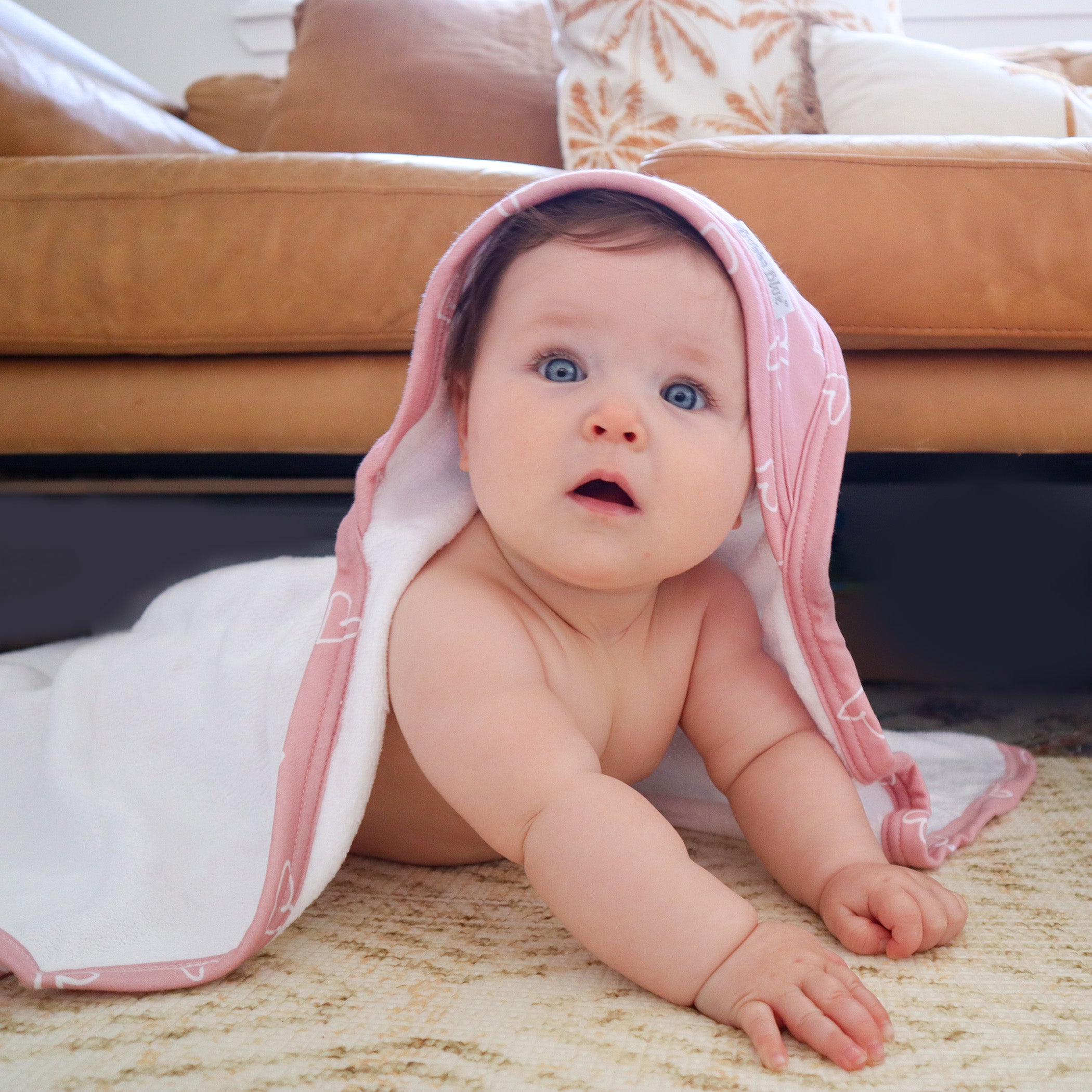 Nordic Style 2-Pack Hooded Towel Set - Dusty Berry & Rose | Soft Absorbent Bath Towels for Babies, Kids & Adults | Perfect for Spa, Beach & Pool Use