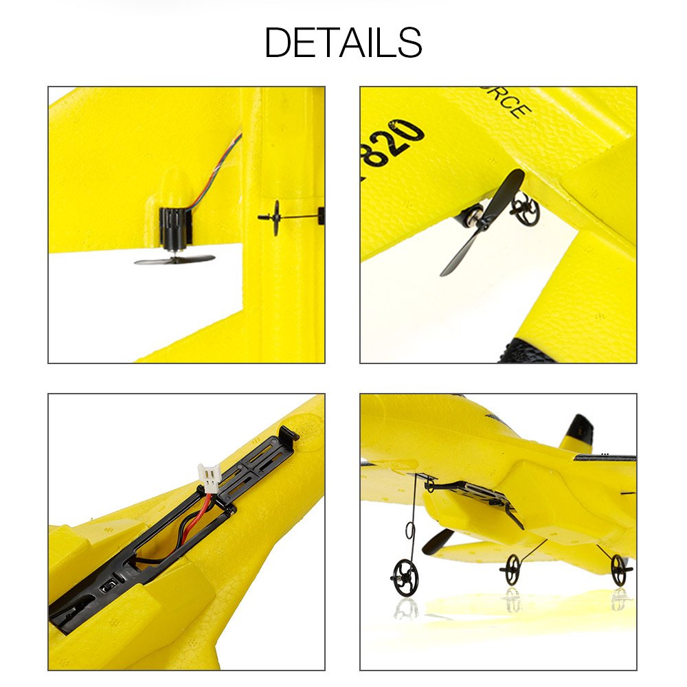 Goolsky Flybear FX-820 SU-35 RC Airplane - 2.4GHz 2CH Remote Control Glider with 290mm Wingspan, EPP Micro Plane for Indoor Flying - Ready to Fly (RTF) - Perfect for Beginners, Kids & Indoor RC Hobbyists