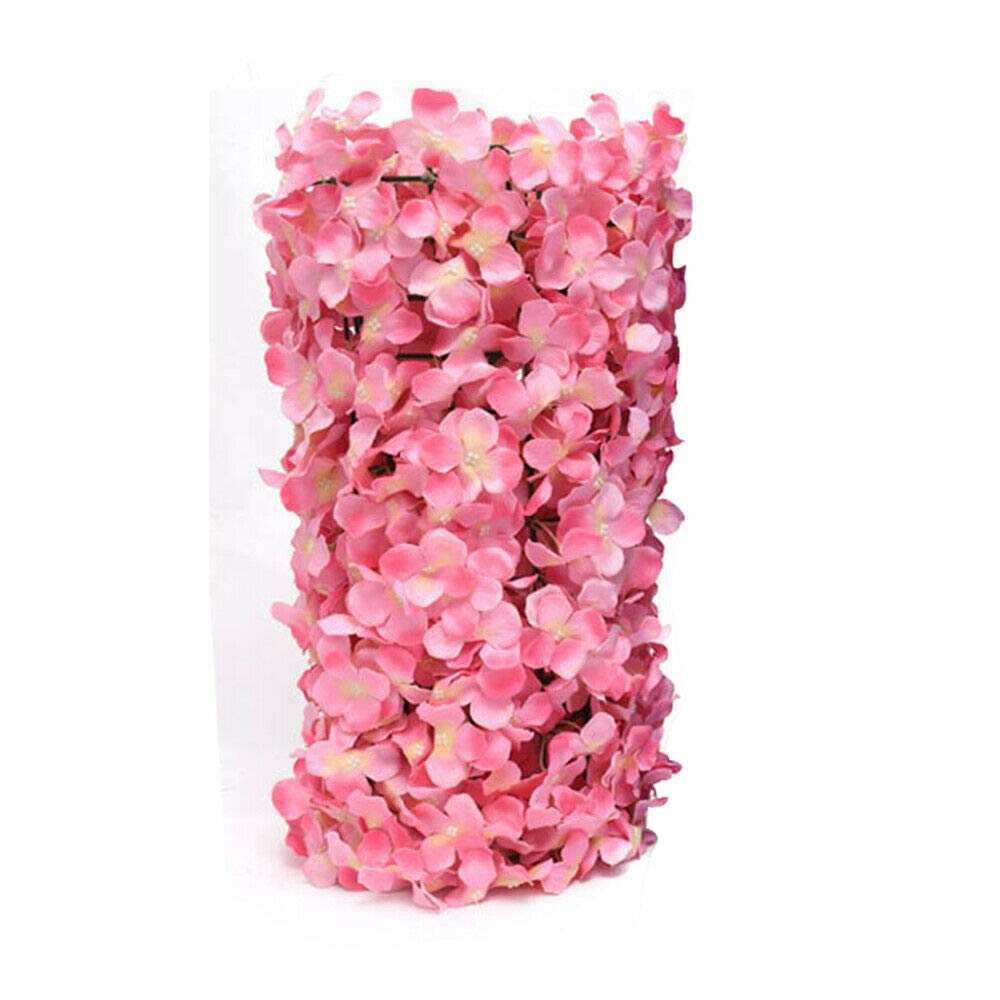 20 Pcs Artificial Silk Flower Wall Panels - 16''x24'' Pink Floral Backdrop for Wedding, Party, Home Decor | DIY Wall Decoration for Living Room, Bedroom, Event Background