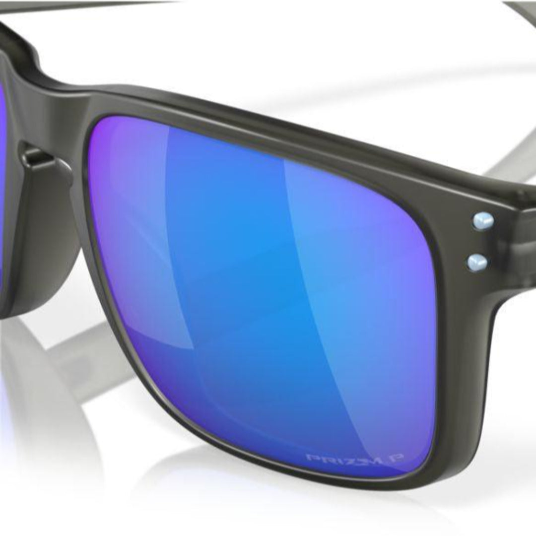 Oakley Holbrook Matte Grey Smoke Sunglasses with Prizm Sapphire Polarized Lenses - Model 0OO9102 9102X5 | Perfect for Outdoor Sports, Driving & Everyday Fashion