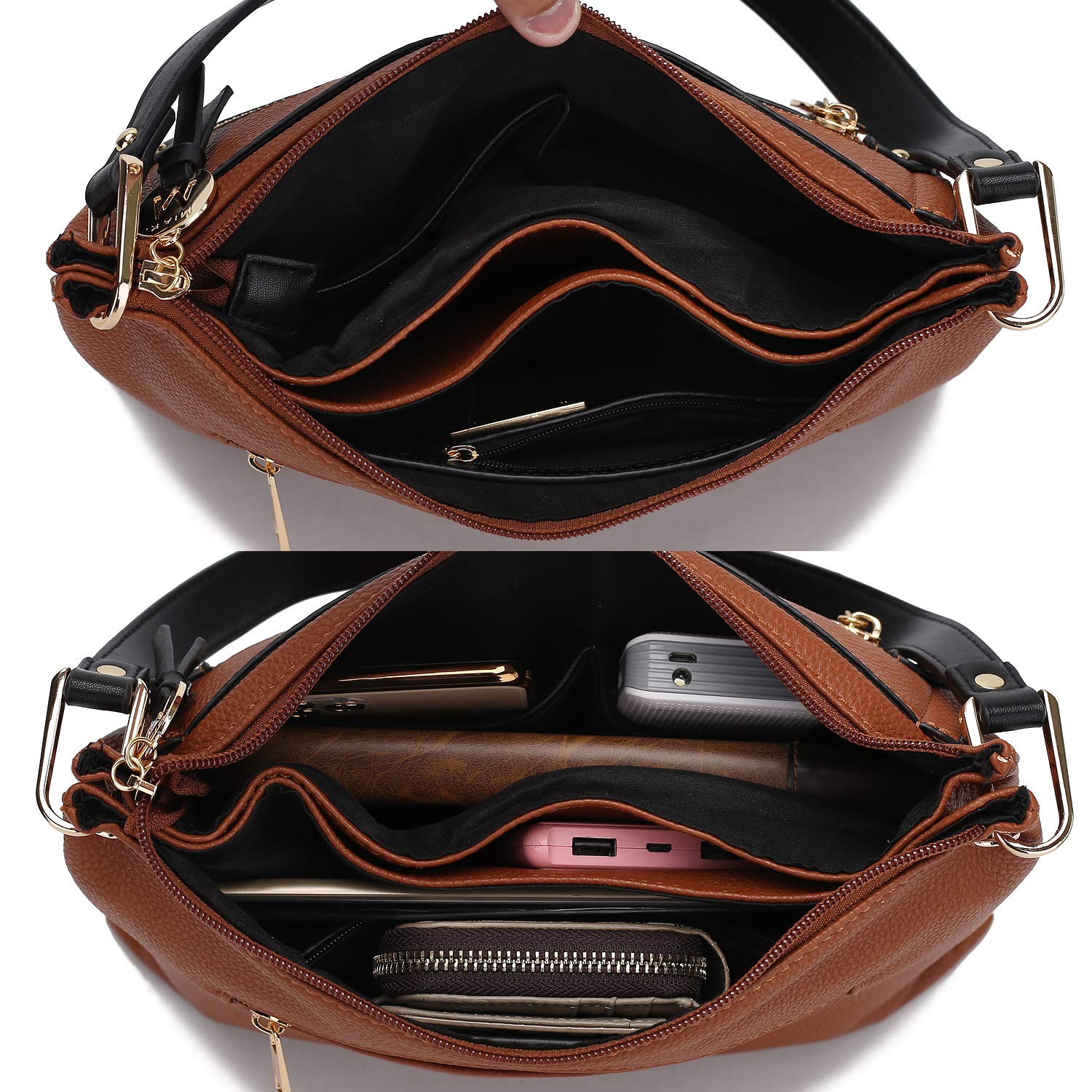 MKF Collection Women's Vegan Leather Crossbody Bag - Stylish Shoulder Purse Handbag for Everyday Use, Work & Travel | by Mia K