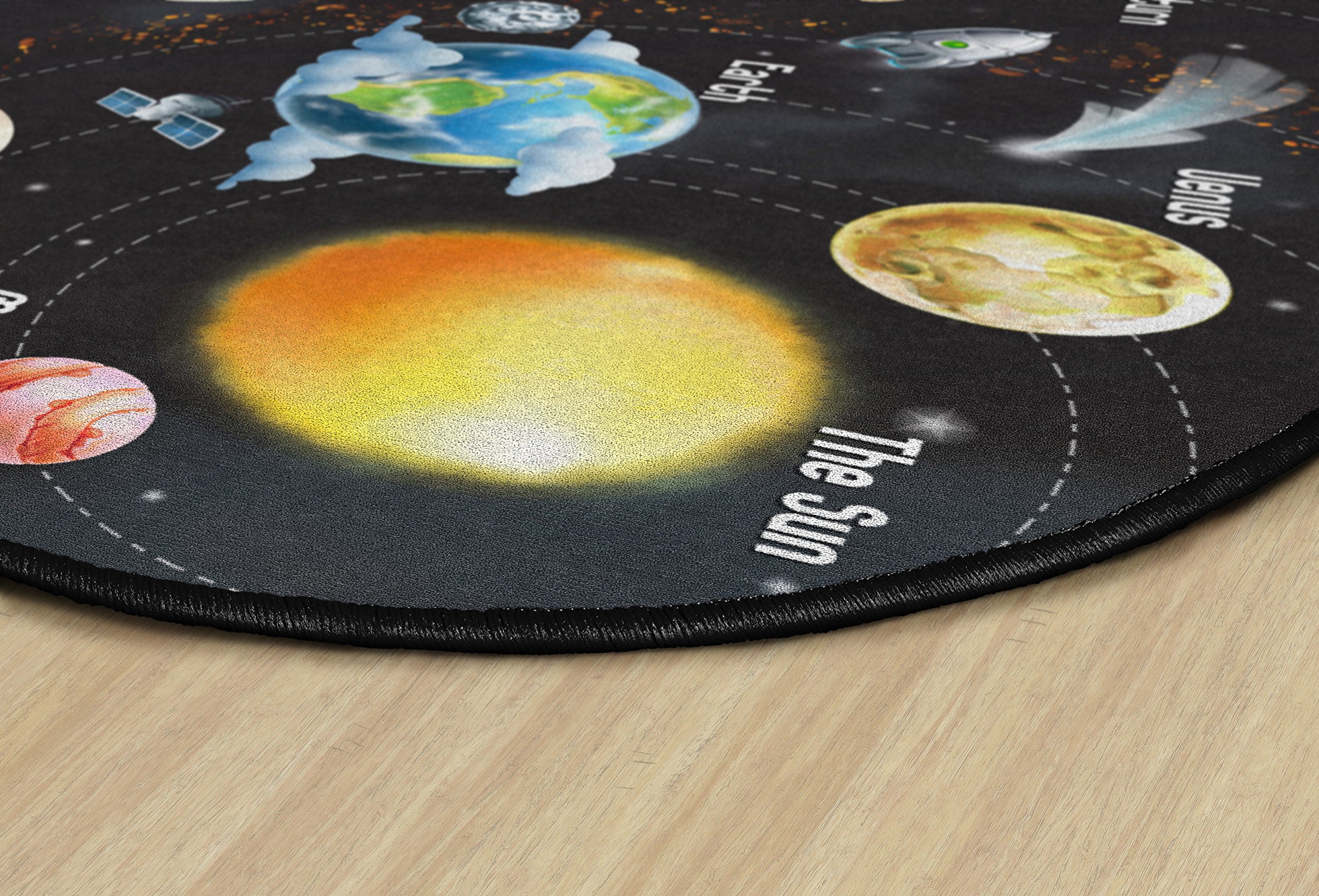 Flagship Carpets All The Planets in My Solar System Oval Educational Rug - 6' x 8'4