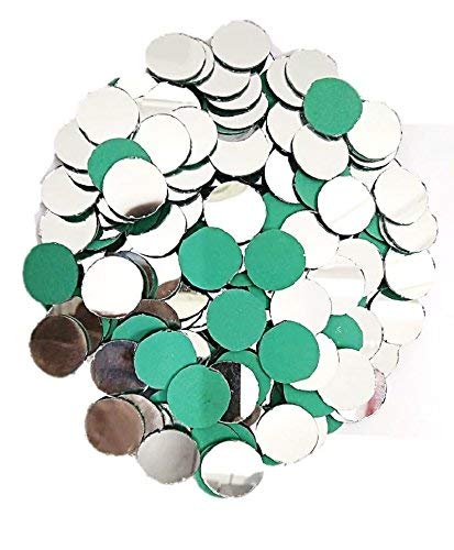 250 Small Round Mirror Pieces for DIY Jewelry Making - Perfect for Necklaces, Earrings, and Craft Projects
