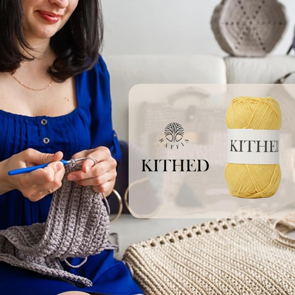 Premium Soft Cotton Yarn for Crocheting & Knitting - 10.5oz, 526 Yards, 3-Pack (Milk White) - Perfect for Blankets, Scarves & DIY Crafts