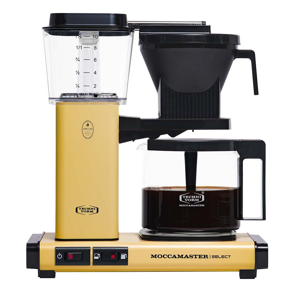 Moccamaster KBG Select Drip Coffee Maker - 1.25L Capacity, Pastel Yellow, Perfect for Home & Office Brewing | Fresh Coffee Every Morning