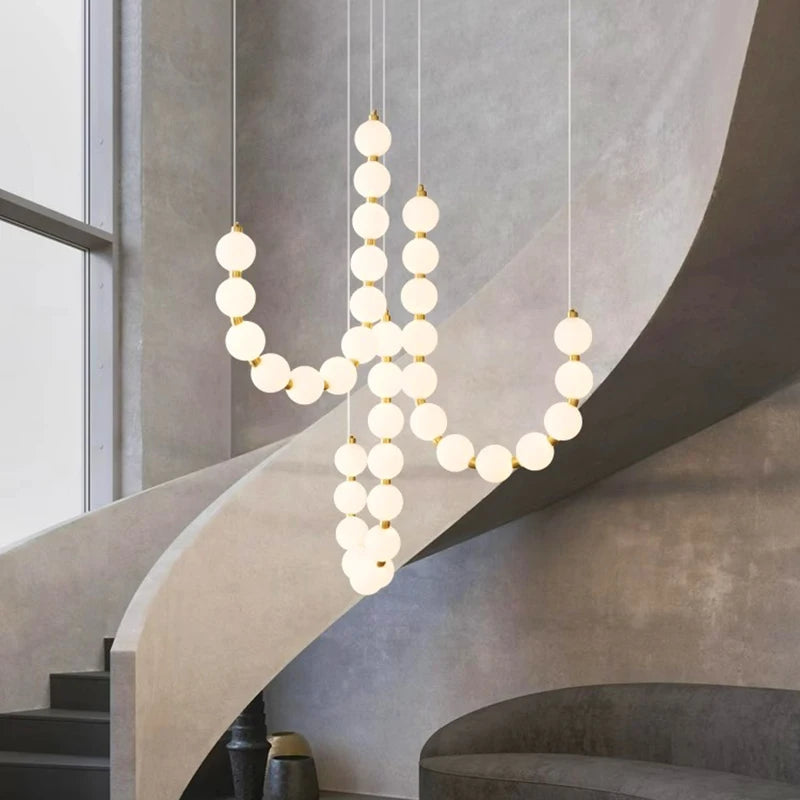 Lexi Modern Acrylic Orb Chandelier - Elegant Crystal Ball Ceiling Light Fixture for Dining Room, Living Room & Bedroom Decor