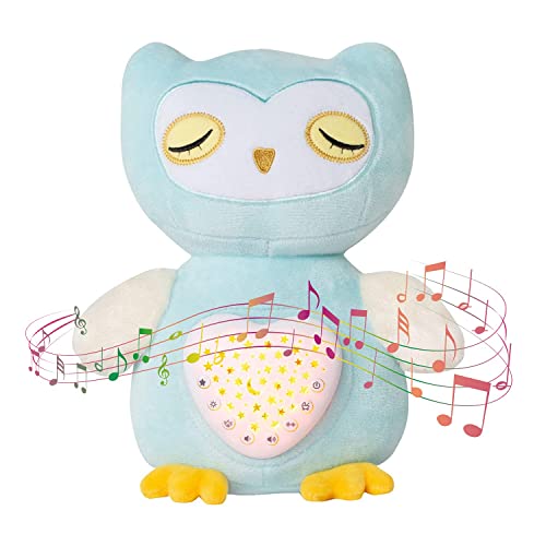 Cry Activated Sensor Baby Soother with Night Light - Olele Baby Sleep Sound Machine Toy for Infants, Perfect Baby Shower & Registry Gift for Boys & Girls - Ideal for Nursery, Bedtime & Travel (Owl Design)