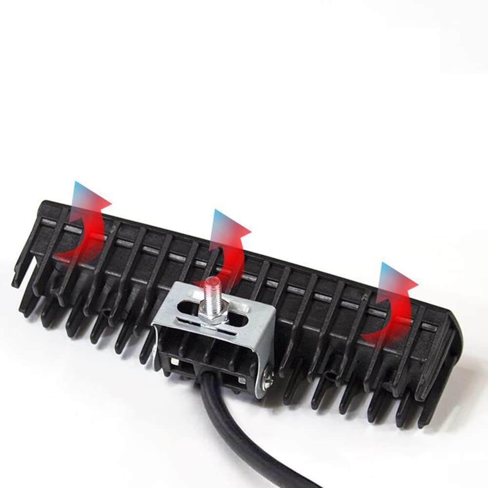 18W LED Work Spot Light Bar - 9-30V DC Motorcycle Spot Light with 6 LEDs - PC Mirror Fog Lamp for Car, Truck, Boat, SUV, ATV - ABS Inspection Light for Offroad & Emergency Use - Perfect for Night Driving, Camping, and Vehicle Maintenance