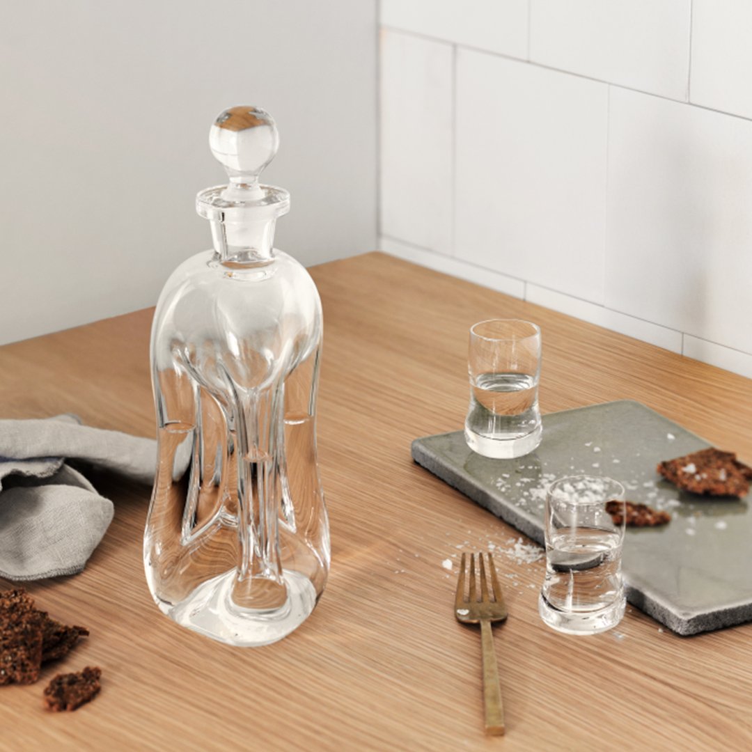 Klukflaske Premium Glass Spirits Bottle - Elegant Liquor Decanter for Whiskey, Vodka, Rum & More - Perfect for Home Bar, Gifts & Entertaining