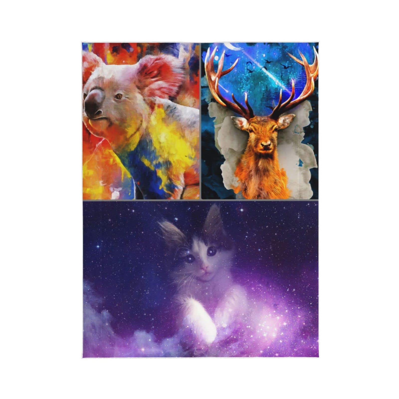 Personalized Photo Blanket - Custom Blanket with Text & Picture Collage for Adults, Kids, Family & Pets - Perfect Birthday, Christmas, Halloween Gift (23