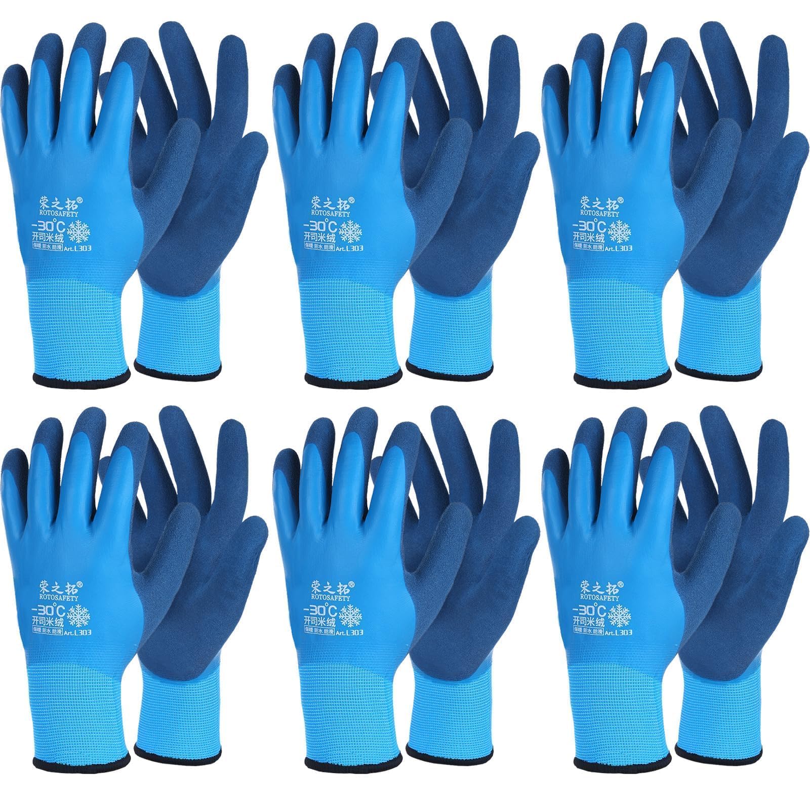 Joottuan Waterproof Winter Work Gloves for Men - Thermal Insulated Cold Weather Gloves - Heavy Duty Freezer Working Gloves for Construction, Snow Removal & Outdoor Activities