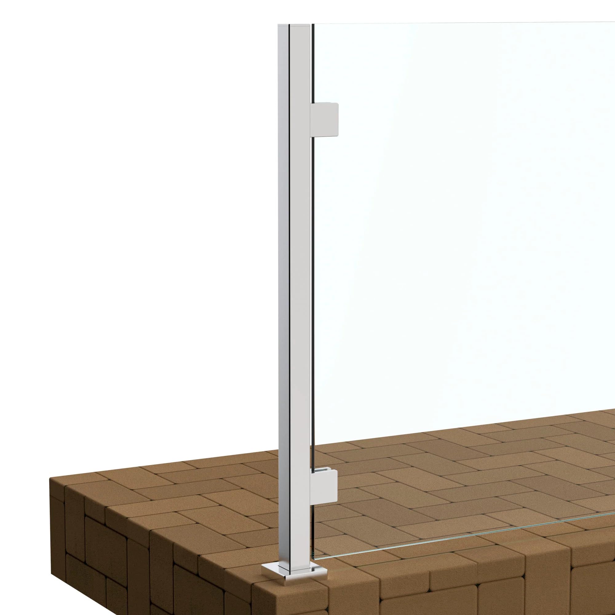Heavy Duty 316 Stainless Steel Glass Railing Post - 3/8