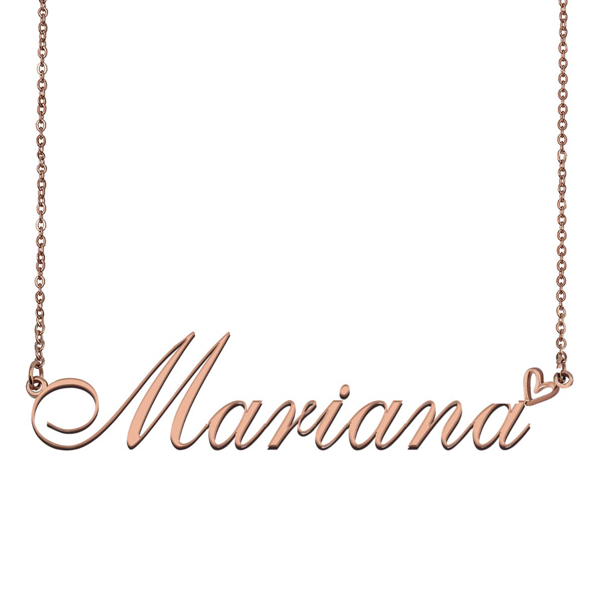 Personalized Dancing Wolf Name Necklace - Custom Nameplate Necklace with Heart Charm, Unique Love Jewelry for Birthday Gifts | Perfect for Anniversaries, Valentine's Day & Special Occasions