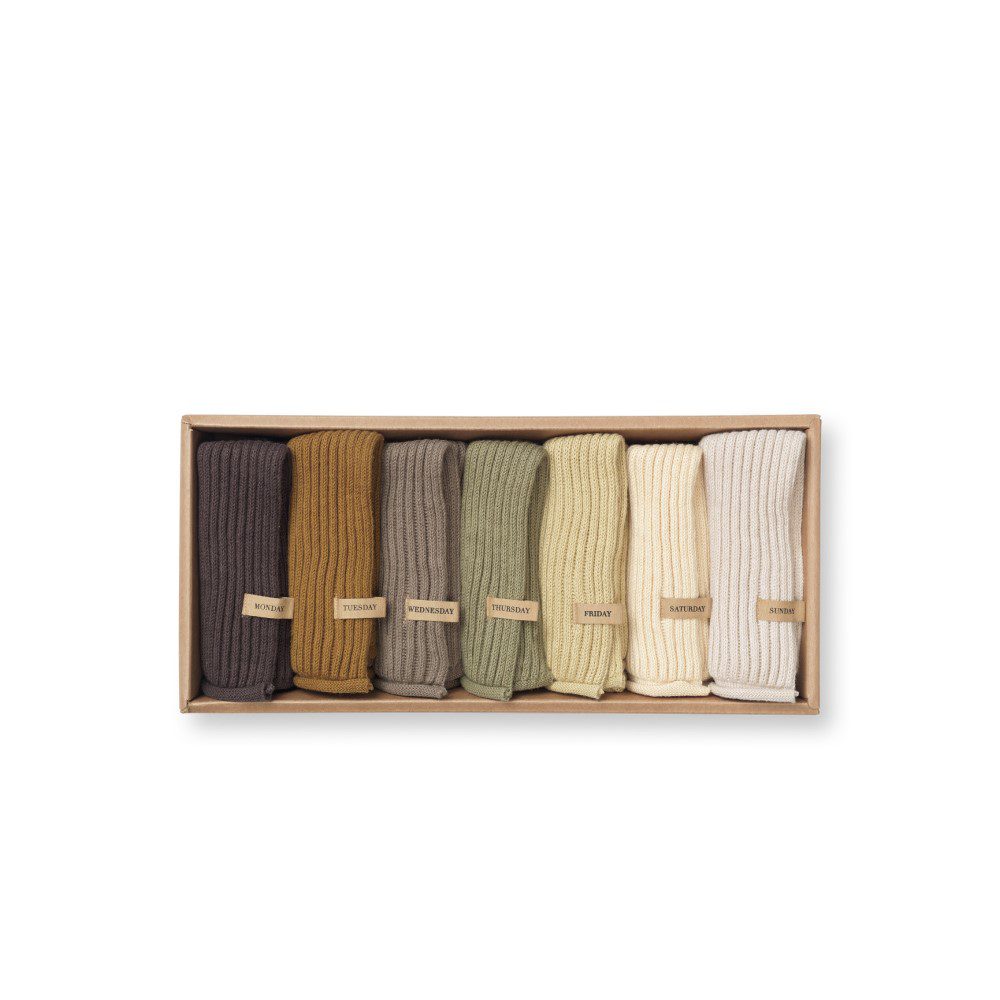 FERM LIVING Day Cloths - Set of 7 Soft Cotton Dish Towels in Calming Colors | Perfect for Kitchen, Bathroom & Everyday Cleaning Tasks
