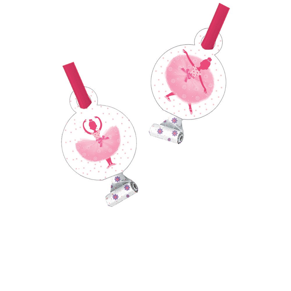 Creative Converting Tutu Much Fun 8-Pack Party Noise Makers - Perfect for Birthday Celebrations, New Year's Eve Parties & Festive Events