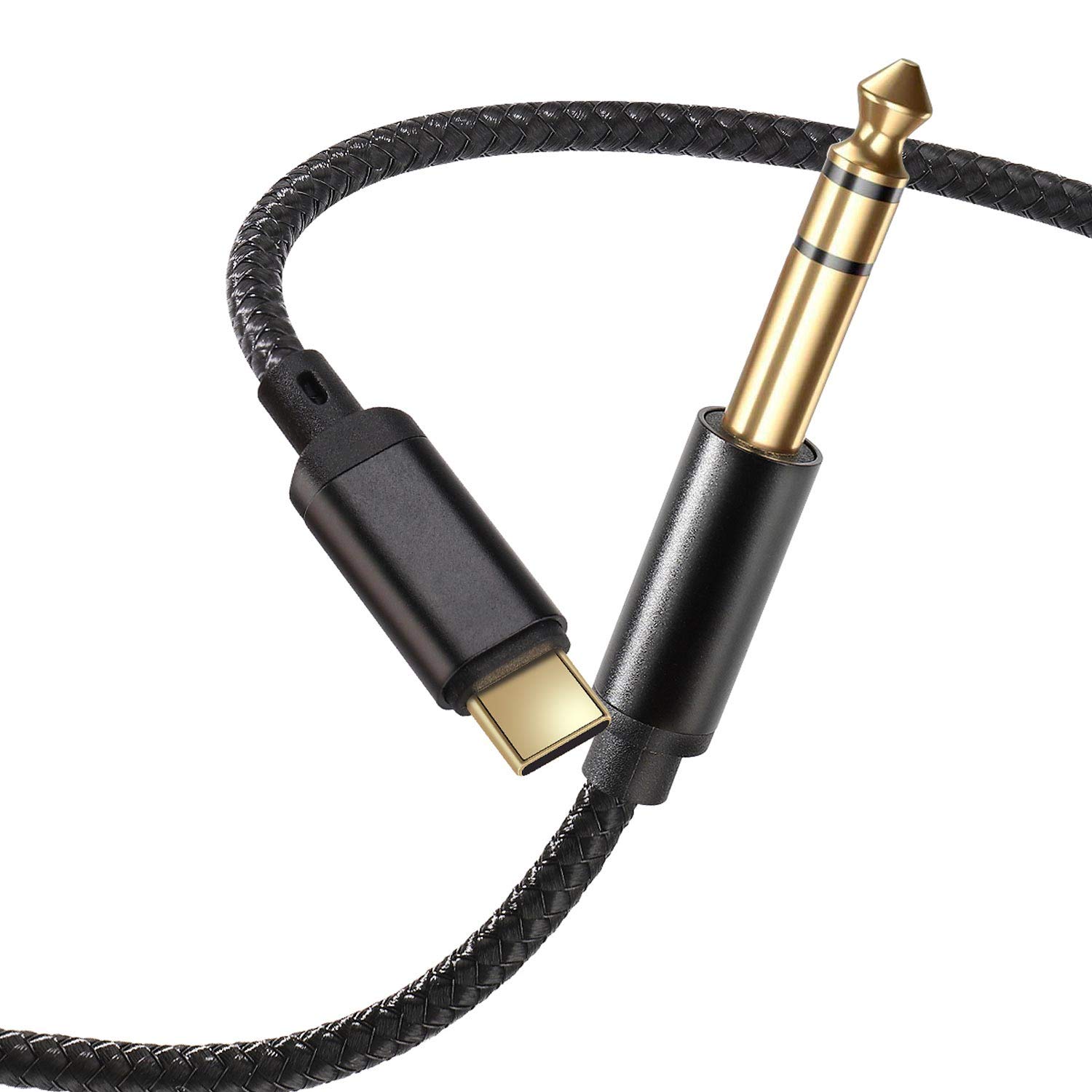 USB C to 6.35mm (1/4 inch) TRS Stereo Audio Cable - 3.3FT Gold Plated Connector - Compatible with Pixel 4XL, Galaxy Note 10+/S20+, Amplifiers, Speakers, Headphones & Mixing Consoles - Perfect for Home Studio, Live Performances & Professional Audio Setups