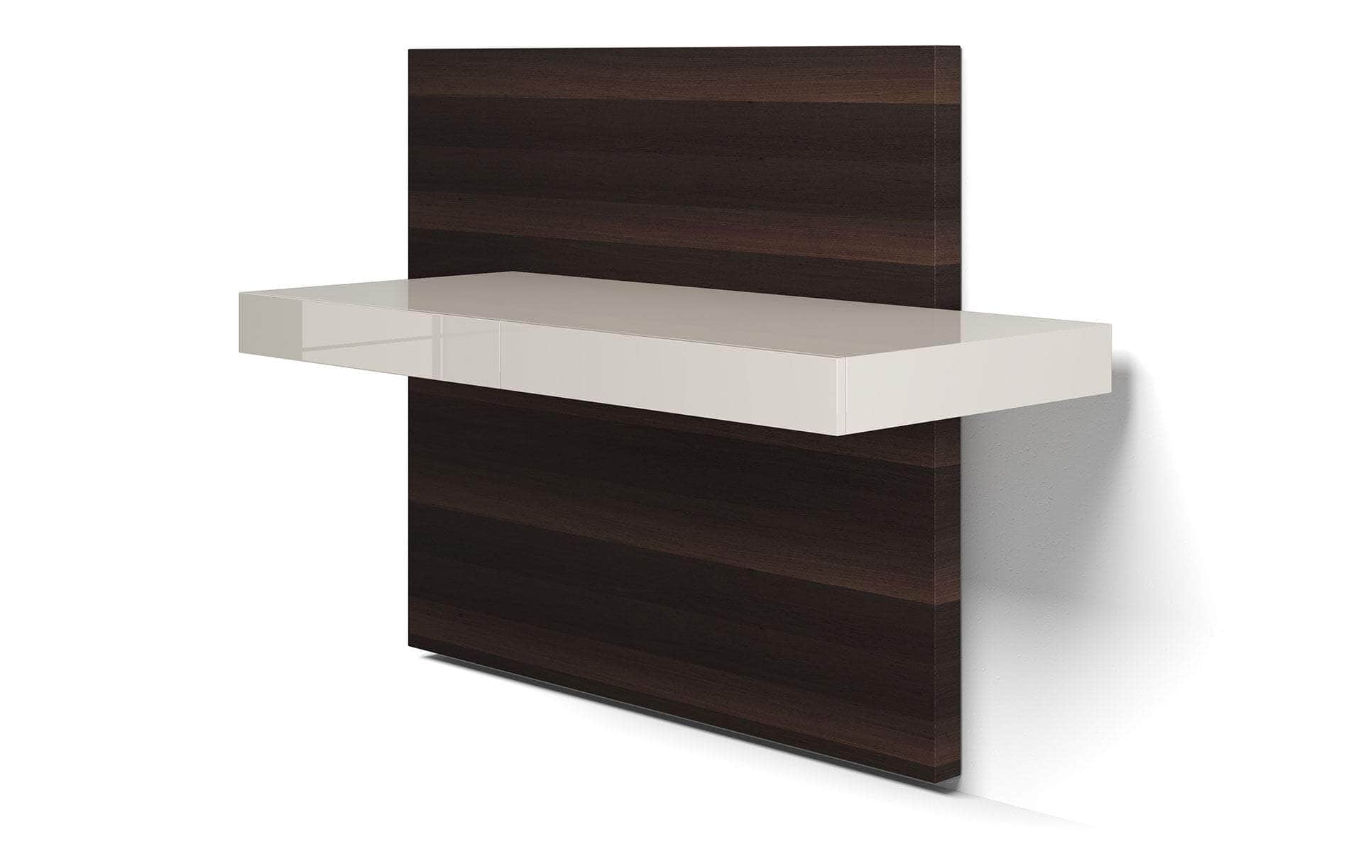 Premium Walker Desk in Glossy Chateau Gray & Smoked Oak - Modern Home Office Furniture for Remote Work & Study