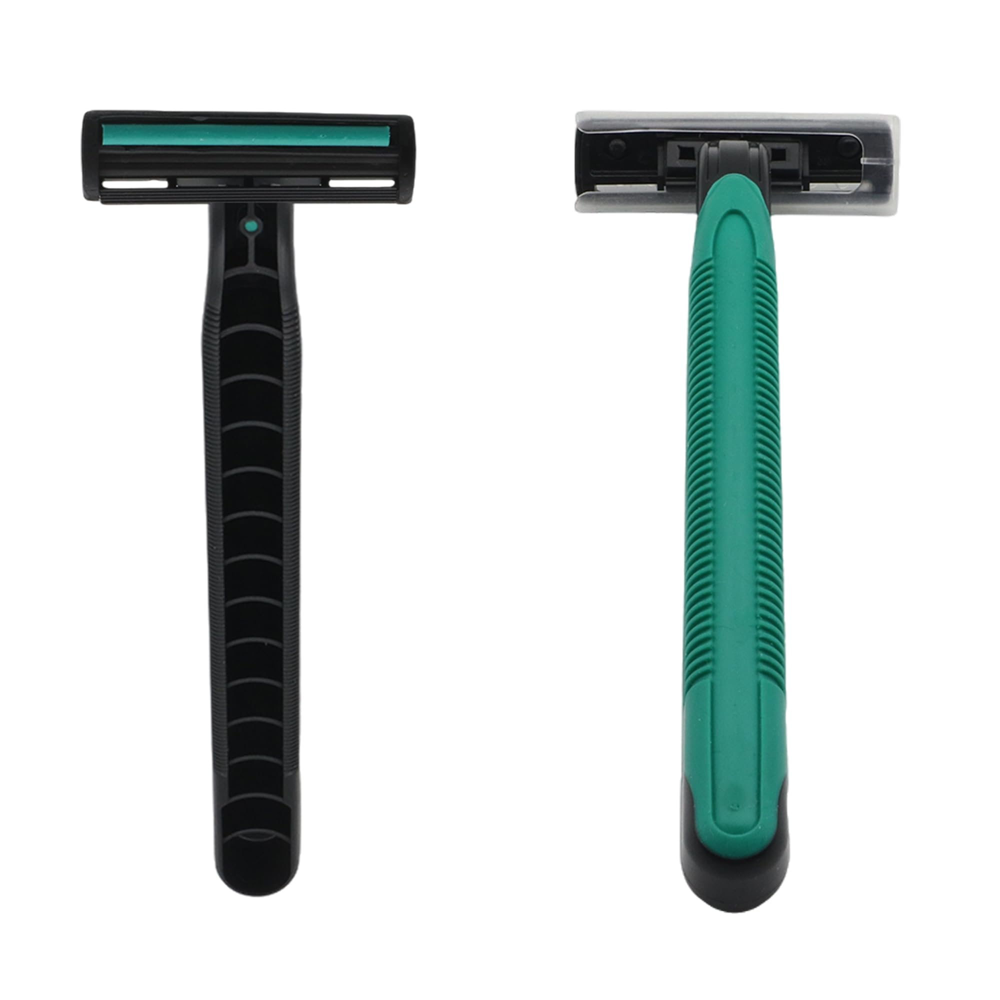 100 Pcs Disposable Razors - Individually Wrapped Twin Blade Stainless Steel Razors with Safety Cap for Men & Women | Bulk Razors for Travel, Hotels, Shelters, Airbnbs, Personal Grooming & Emergency Kits | Smooth Shaving for Face, Legs & Body Care