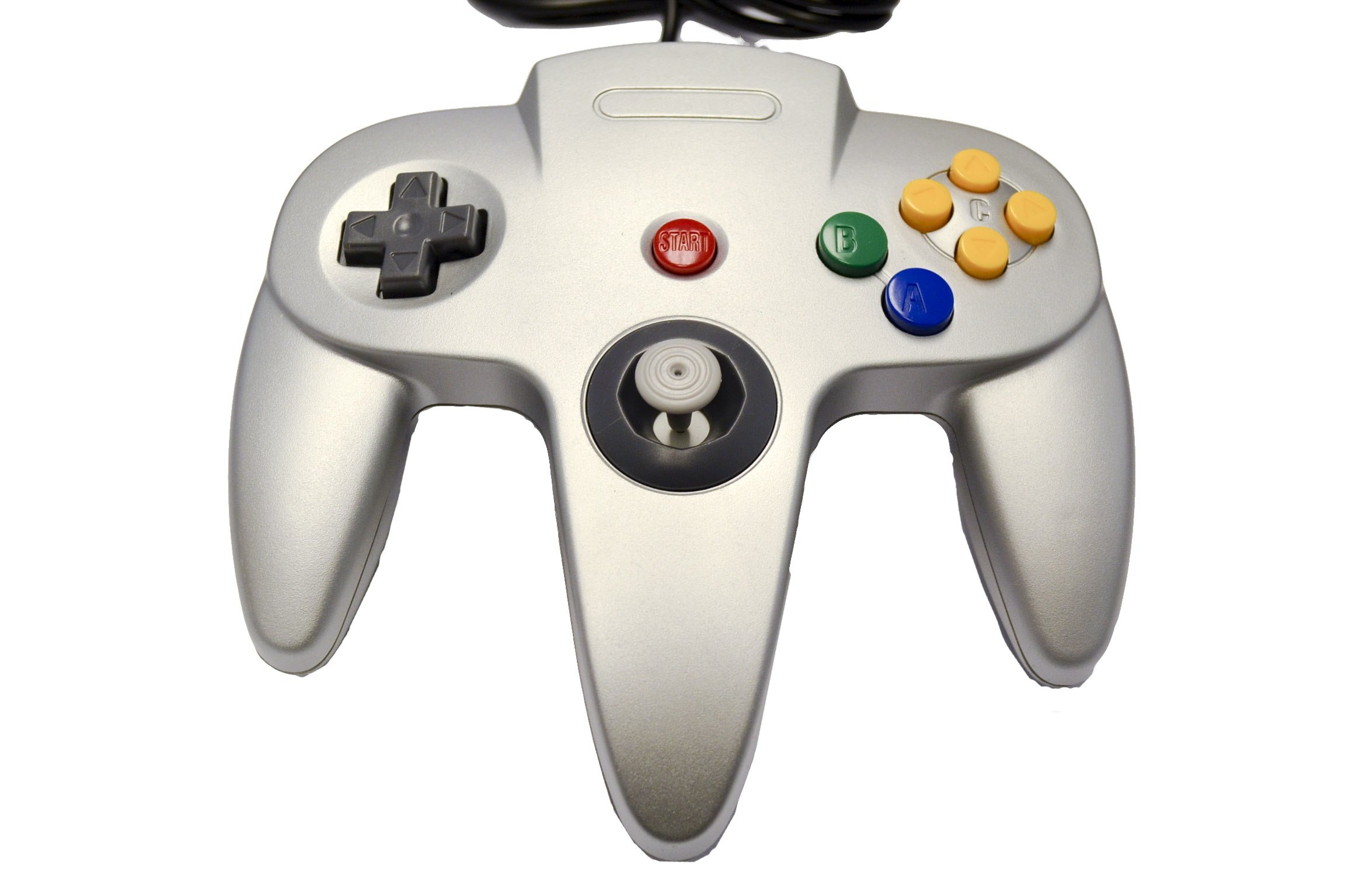 Mars Devices Silver Replacement Controller for Nintendo N64 - Authentic Feel, Enhanced Grip - Perfect for Retro Gaming, Multiplayer Sessions & Collectors