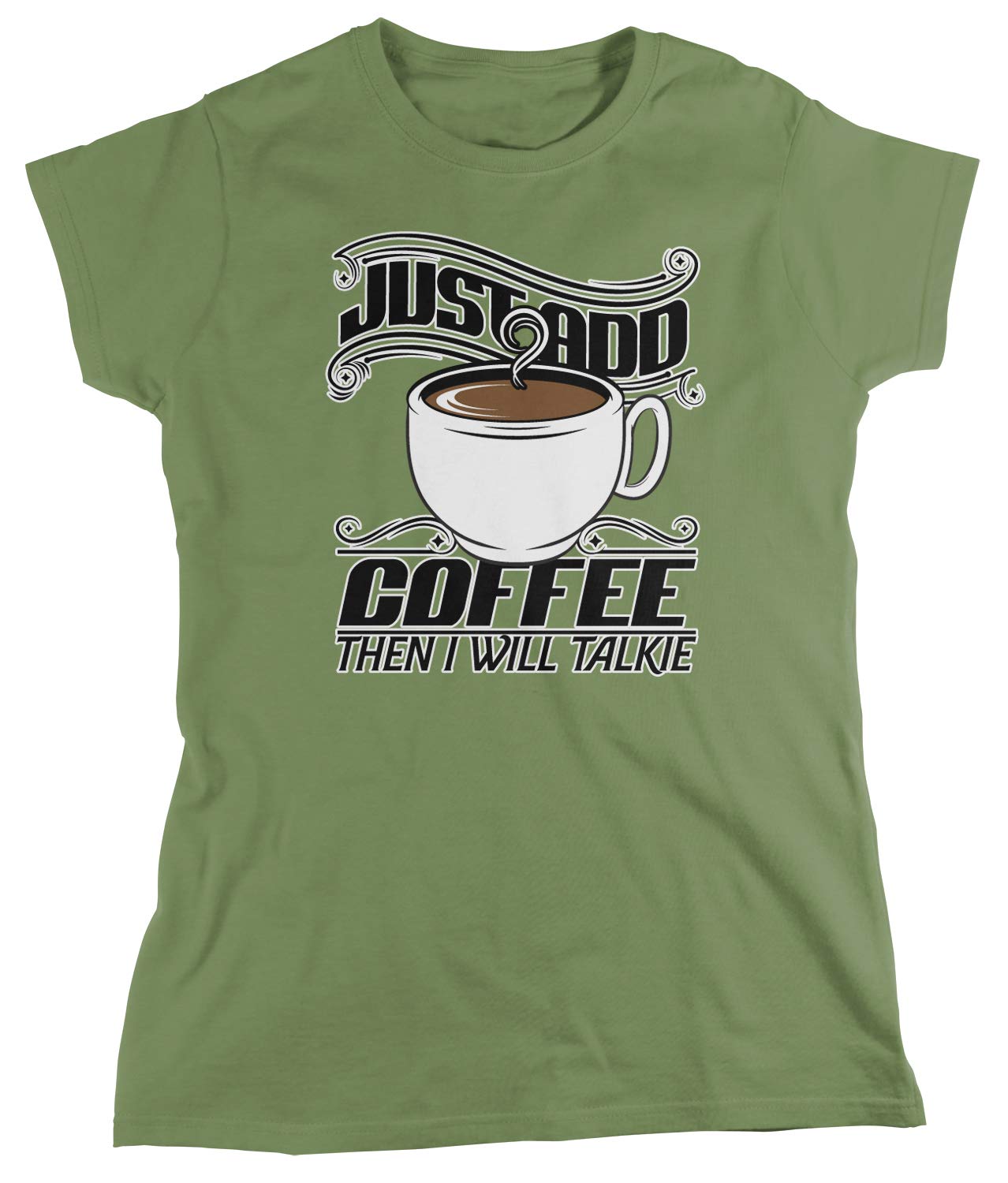 Amdesco Women's Funny Coffee Lover Graphic T-Shirt - Perfect for Casual Wear, Coffee Dates & Gifts