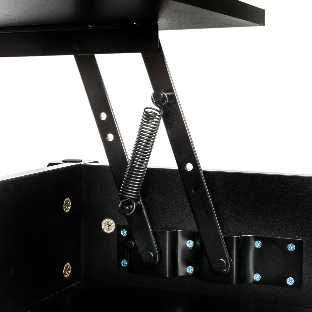 Modern Lift Top Coffee Table with Hidden Storage Compartment & Shelf - Convertible Lift Tabletop for Living Room, Sofa, Home Office (Black) - Perfect for Small Spaces & Entertaining Guests