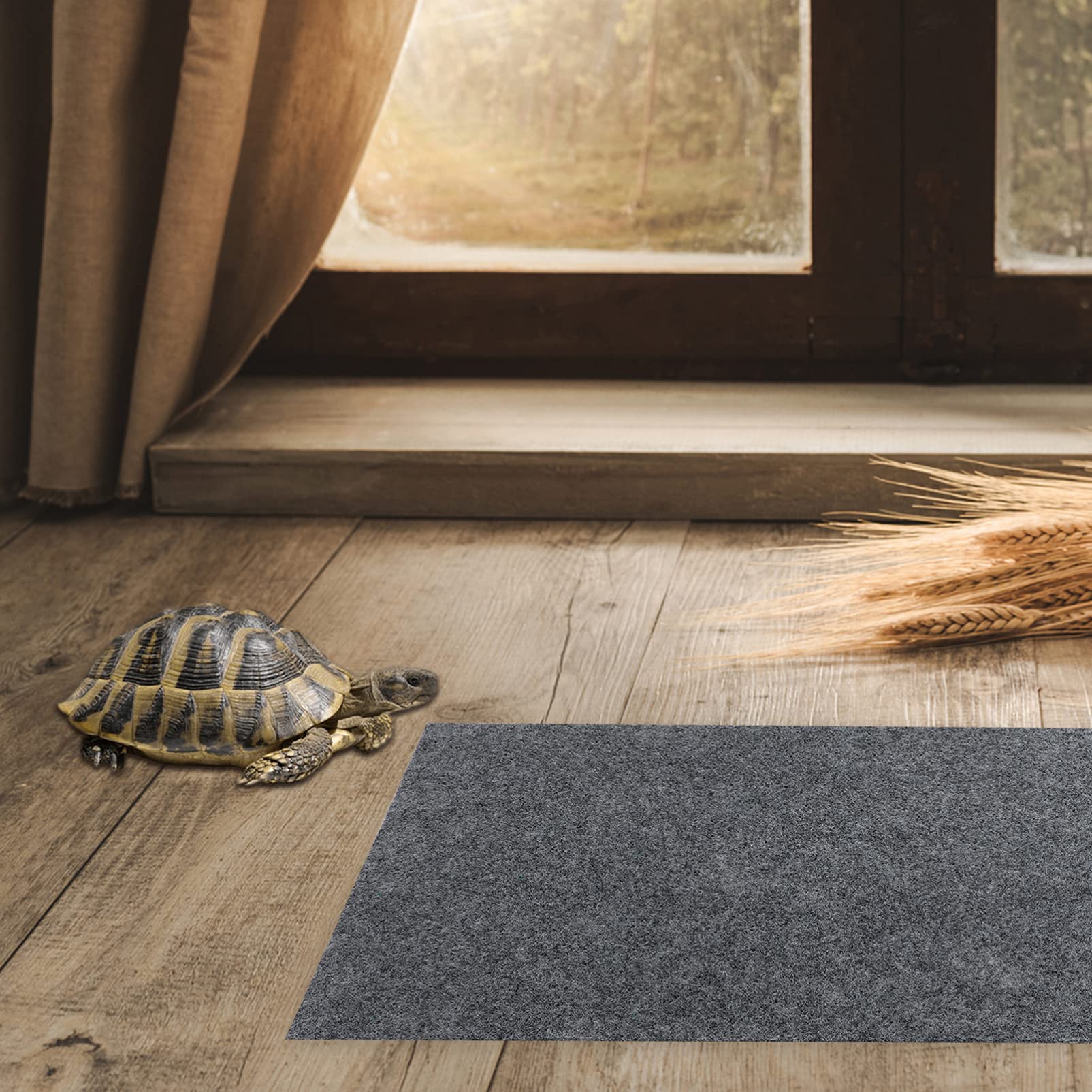 Balacoo 4-Piece Reptile Carpet Set - Non-Adhesive Terrarium Liner for Lizards, Snakes, Geckos & Turtles - Natural Habitat Substrate for Reptile Tanks & Enclosures - Perfect for Desert & Tropical Terrariums