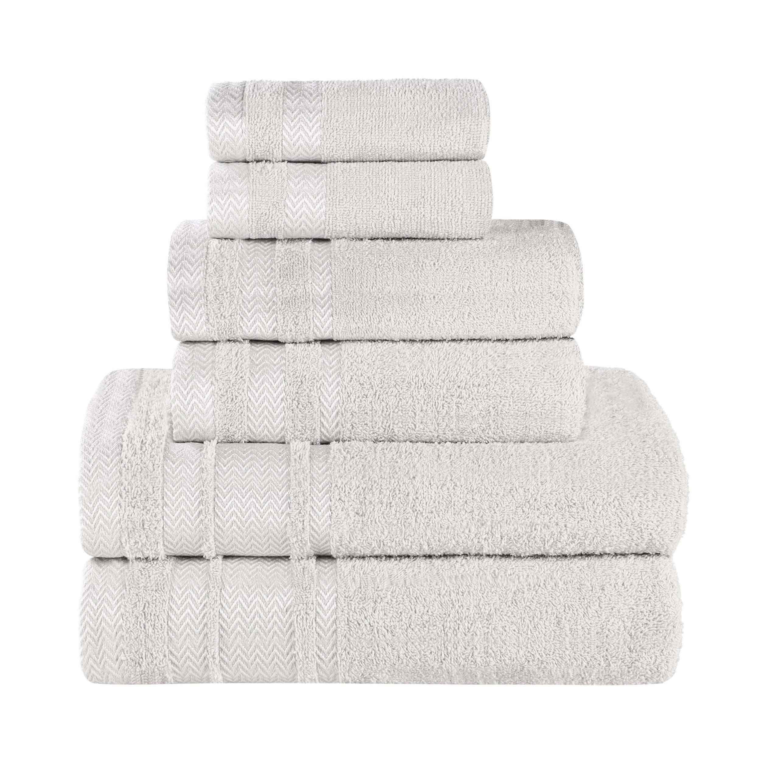 Premium 6-Piece Cotton Towel Set - Medium Weight, Soft & Absorbent Bath Towels for Spa, Gym, or Home Use - Hays Brand