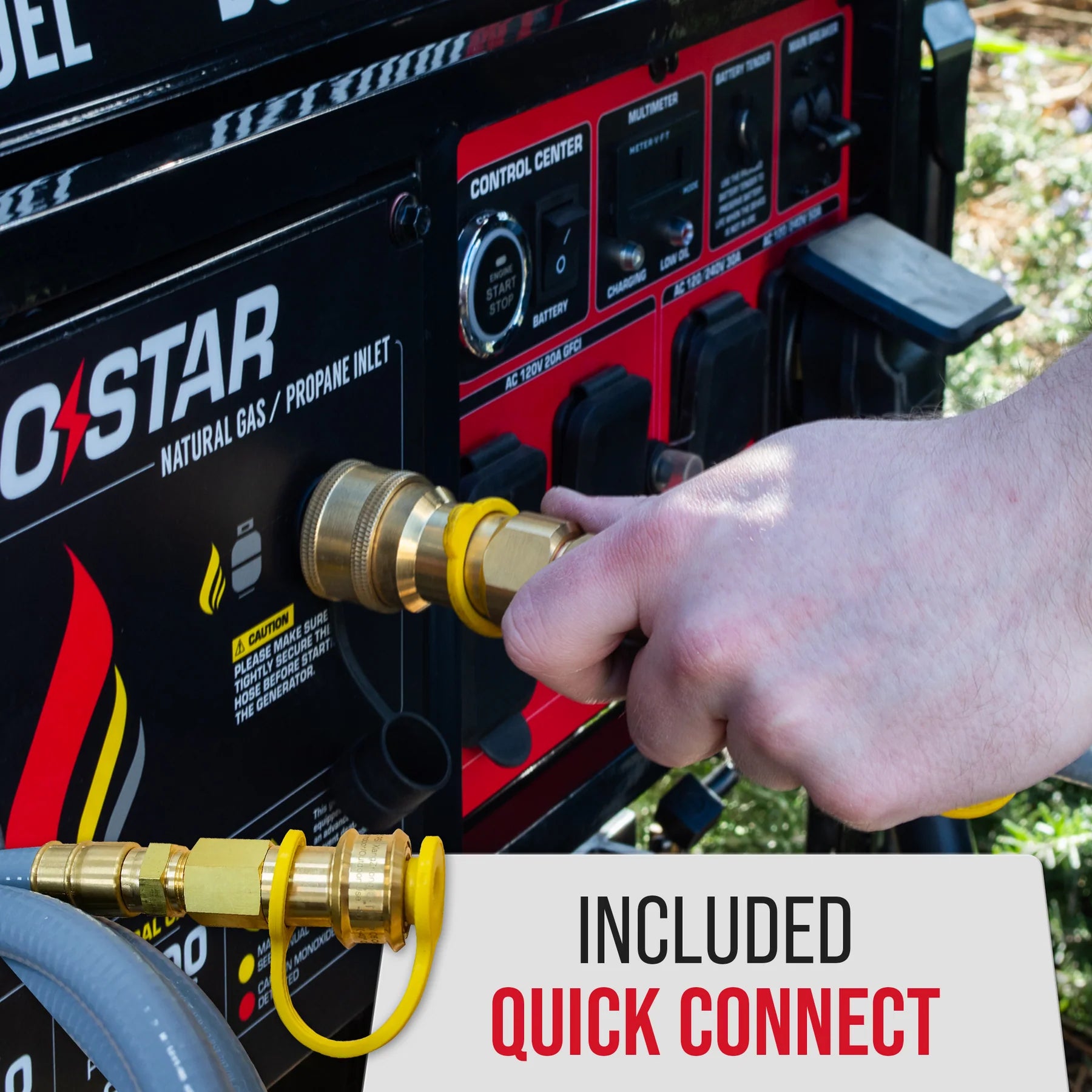 DuroStar DS13000MXT 10500W/13000W Portable Generator - Tri Fuel (Gas/Propane/Natural Gas) with 50 Amp Output, CO Alert & Remote Start - Ideal for Home Backup Power, Camping & Emergency Use