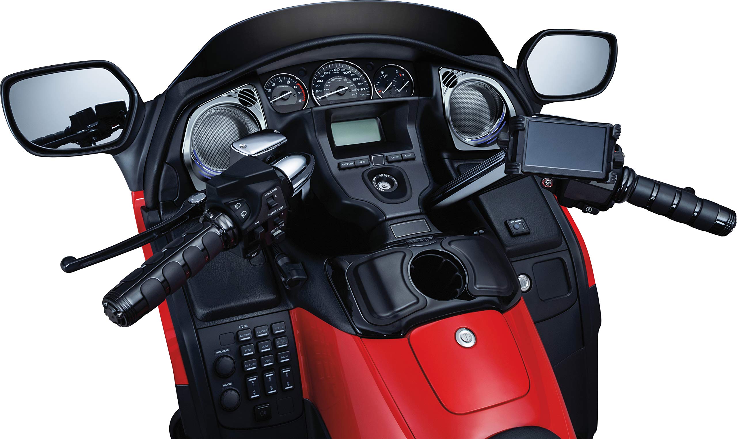 Kuryakyn 1676 Motorcycle GPS & Phone Holder - Black Large Clutch/Brake Perch Mount Tech-Connect Cradle for Smartphones & Navigation Devices | Perfect for Adventure Riding & Commuting