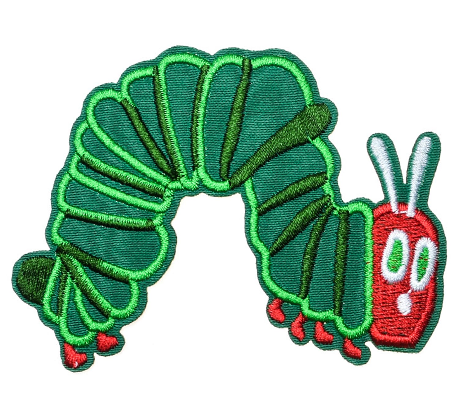 The Very Hungry Caterpillar Embroidered Iron-On Applique Patch - L88 | DIY Clothing Decoration for Kids, Backpacks & Jackets