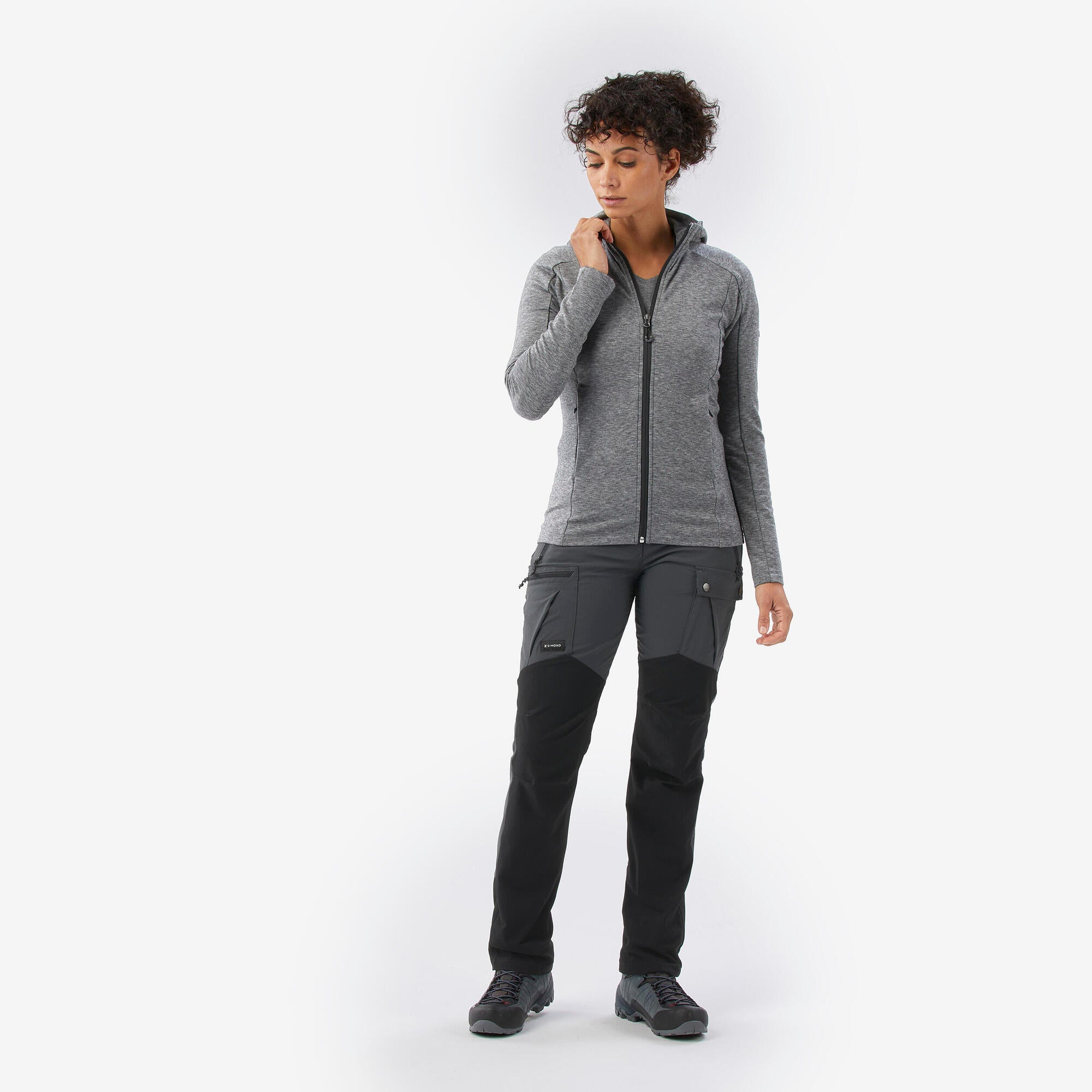 Simond Women's Merino and Lyocell Hooded Jacket - Soft Warm Winter Coat with Breathable Fabric for Outdoor Hiking, Travel & Casual Wear