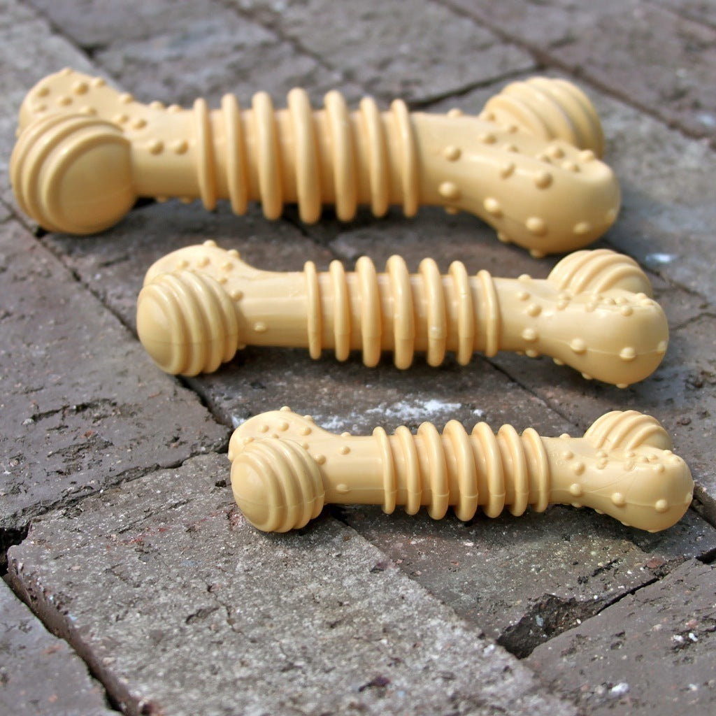 Dura Chew Plus Textured Dog Bone - Durable Chew Toy for Aggressive Chewers - Perfect for Large Dogs, Teething Puppies & Dental Health - Indoor & Outdoor Use