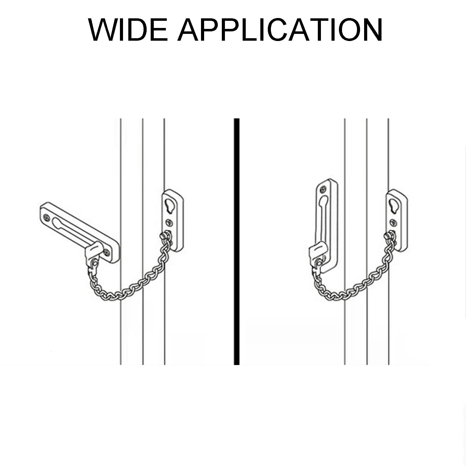 MroMax Home Security Door Guard - Heavy Duty Cold Rolled Steel Burglarproof Chain Lock for Enhanced Door Protection (Silver, 1-Pack) | Ideal for Apartments, Houses & Rental Properties