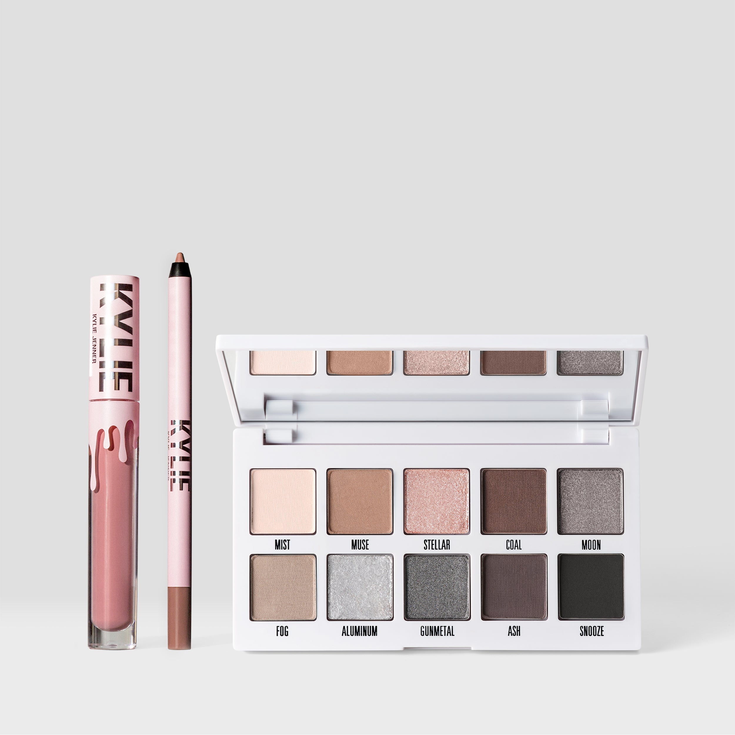 Smokey Eyeshadow Palette & Matte Liquid Lipstick Kit - Perfect for Party Makeup and Night Out Looks