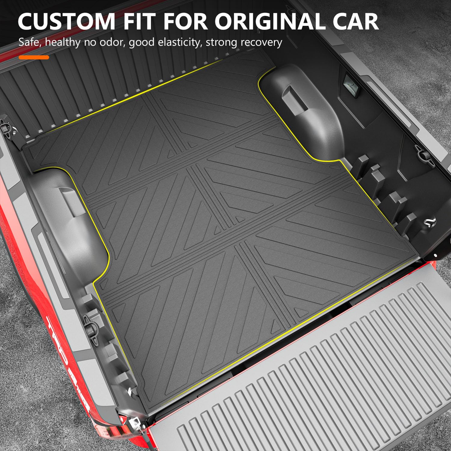 2022-2025 Toyota Tundra 5.5FT Bed Mat - Heavy Duty TPE Truck Bed Liner & Cargo Mat Replacement Accessories | 3-Fold Design for Easy Storage | Perfect for Hauling, Camping & Outdoor Adventures