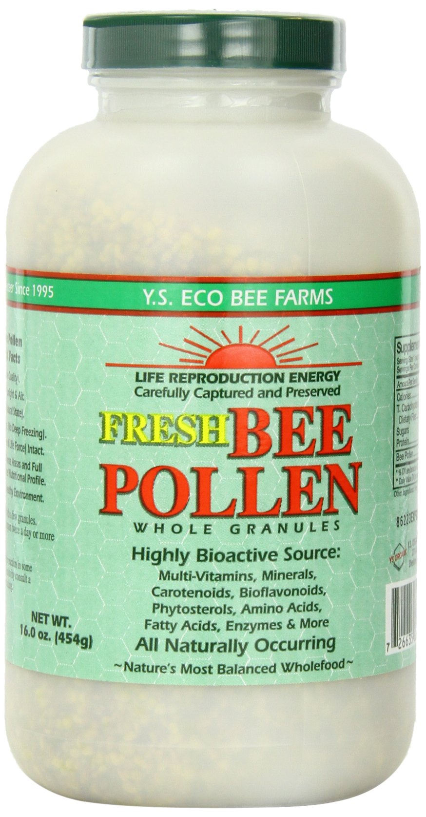 Fresh Bee Pollen Whole Granules - 16 oz. Natural Superfood for Energy Boost, Immunity Support & Wellness - Perfect for Smoothies, Yogurt & Healthy Recipes