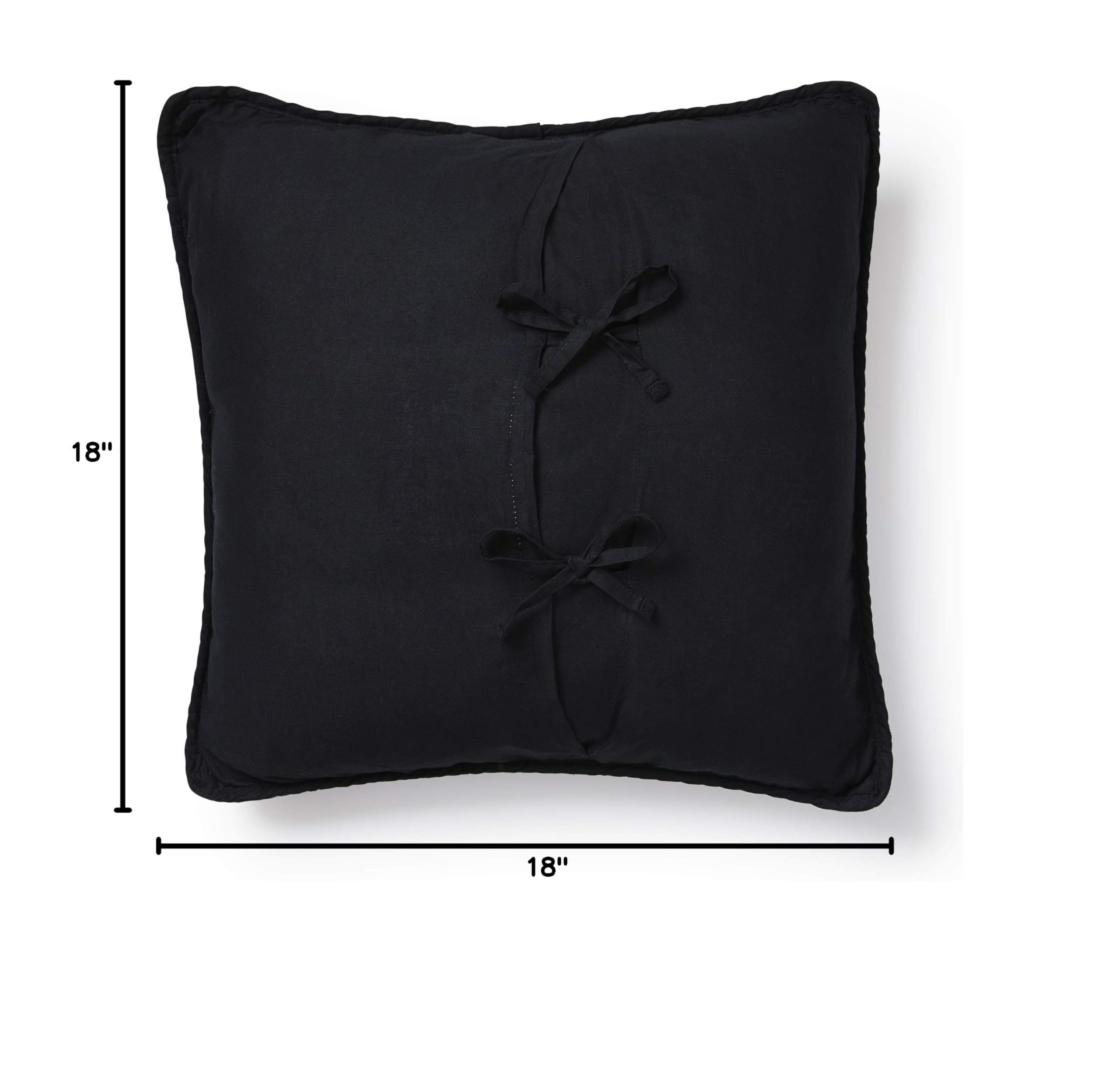 Donna Sharp Throw Pillow - Oakland Lodge Bear Paw Print Decorative Square Pillow for Sofa, Couch & Bed - Cozy Home Decor for Cabin, Living Room & Bedroom