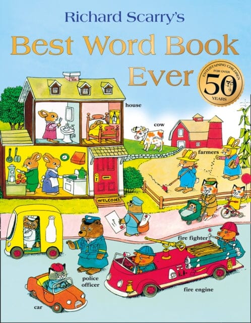Best Word Book Ever by Richard Scarry - Fun Illustrated Children's Vocabulary Learning Book for Toddlers & Preschoolers - Perfect for Early Education, Bedtime Stories, and Homeschooling Activities