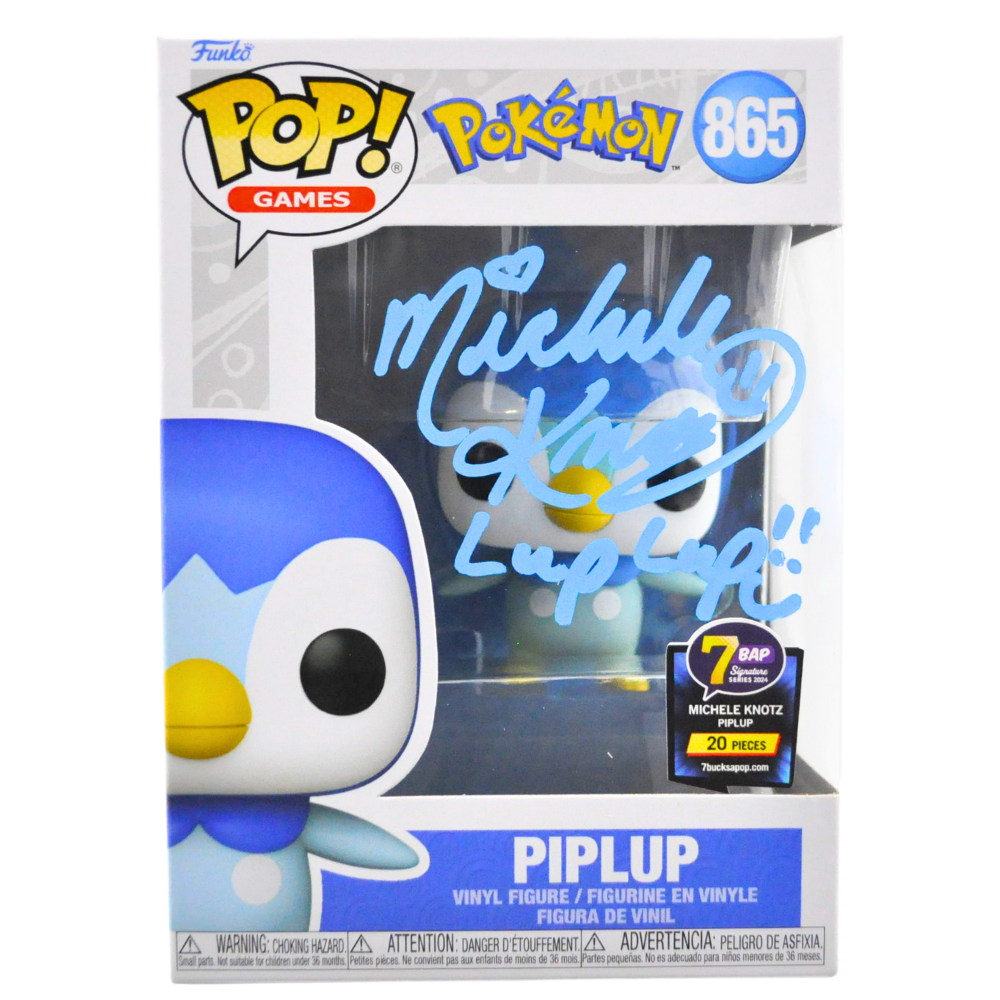 Michele Knotz Signed Pokemon Piplup Pop Vinyl Figure - Limited Edition 865/20pcs - Perfect for Collectors & Pokemon Fans Display